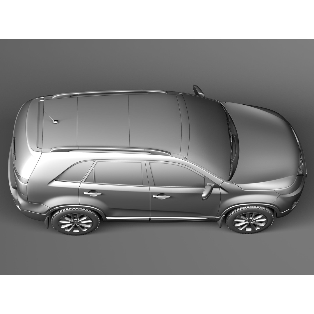 Kia Sorento 2014 3D Model – High Poly Car Asset, FBX, OBJ - View 17