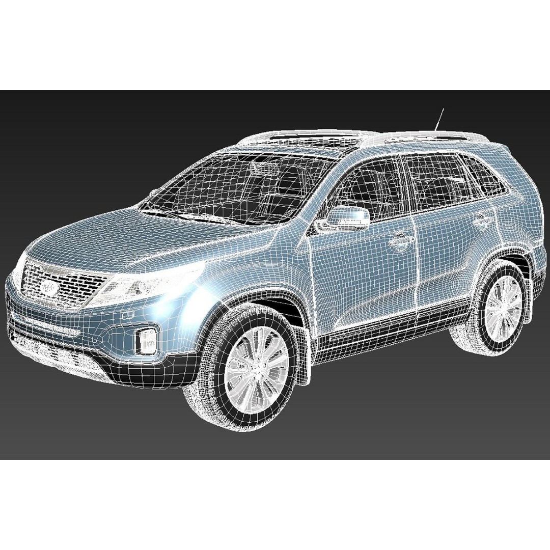 Kia Sorento 2014 3D Model – High Poly Car Asset, FBX, OBJ - View 18