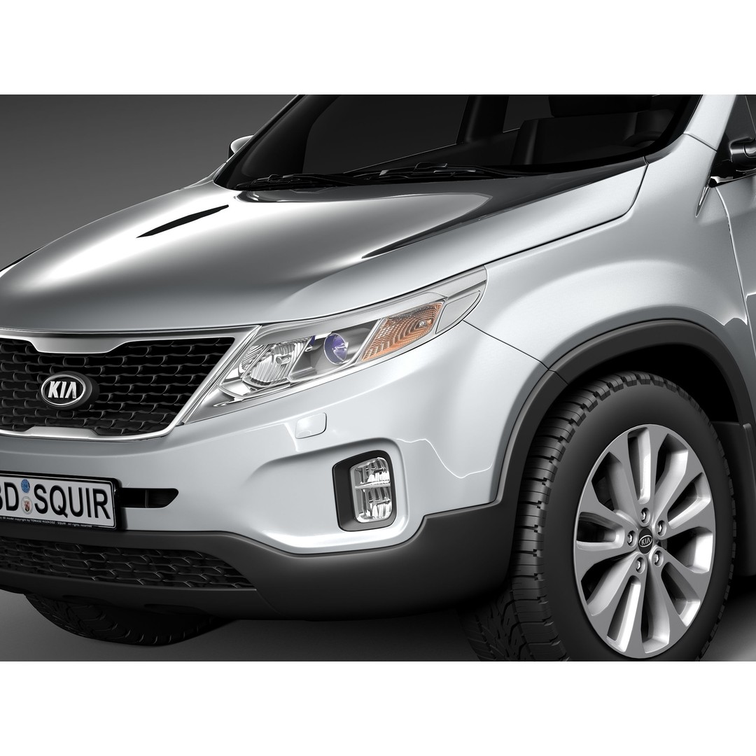 Kia Sorento 2014 3D Model – High Poly Car Asset, FBX, OBJ - View 4