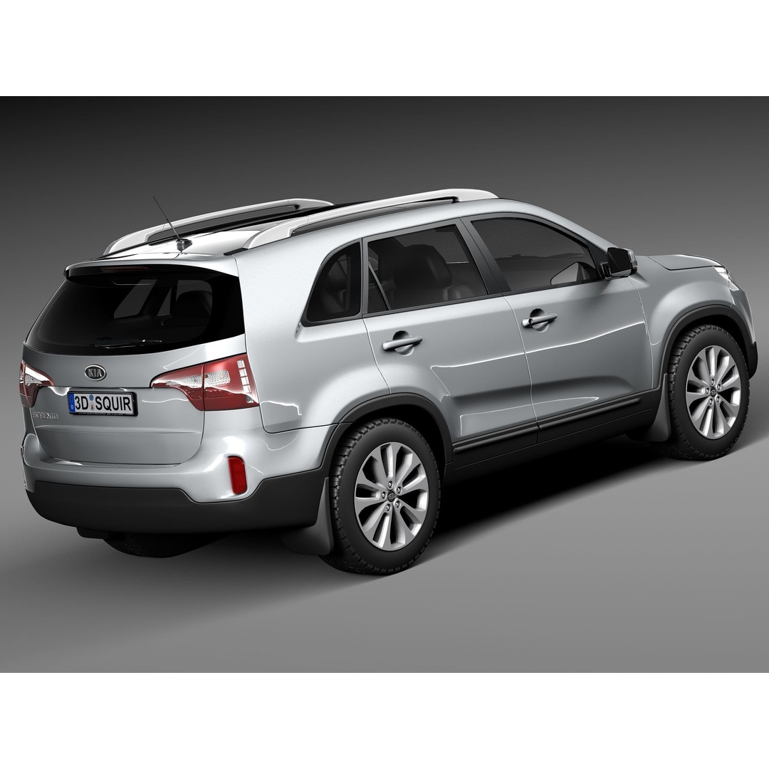 Kia Sorento 2014 3D Model – High Poly Car Asset, FBX, OBJ - View 6