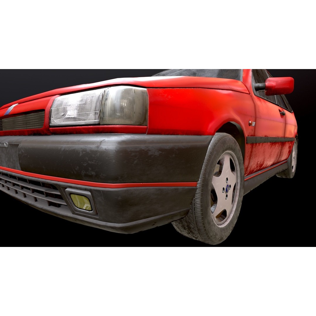 Fiat Tipo 3D Model – Low Poly PBR Game Asset, FBX, OBJ - View 11