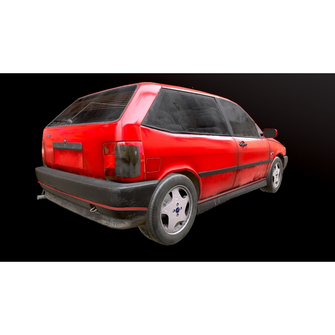 Fiat Tipo 3D Model – Low Poly PBR Game Asset, FBX, OBJ - View 6