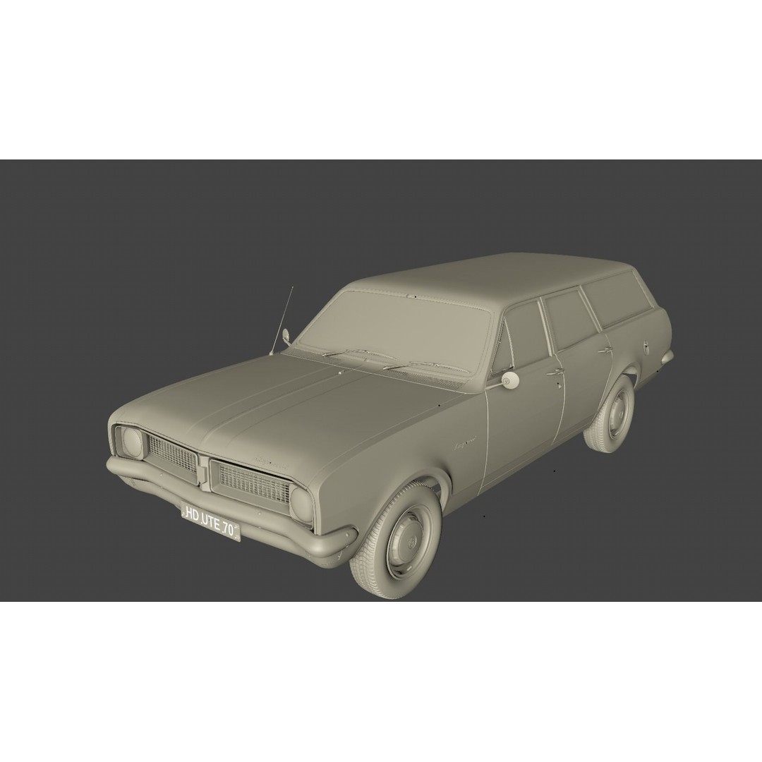 Holden HG Kingswood Wagon 1970 3D Model – High Detail Game Asset, FBX, OBJ