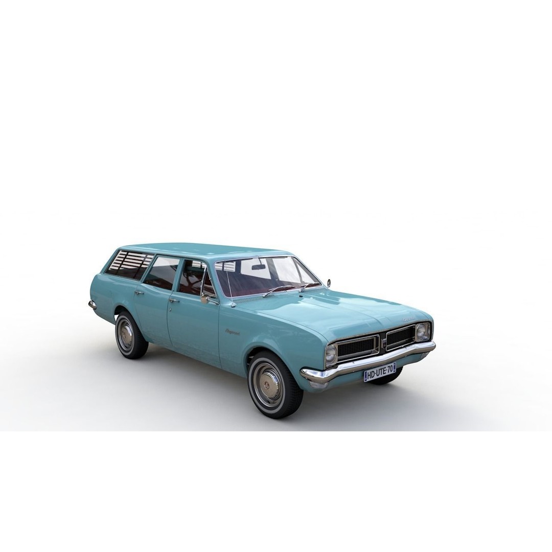 Holden HG Kingswood Wagon 1970 3D Model – High Detail Game Asset, FBX, OBJ - View 11