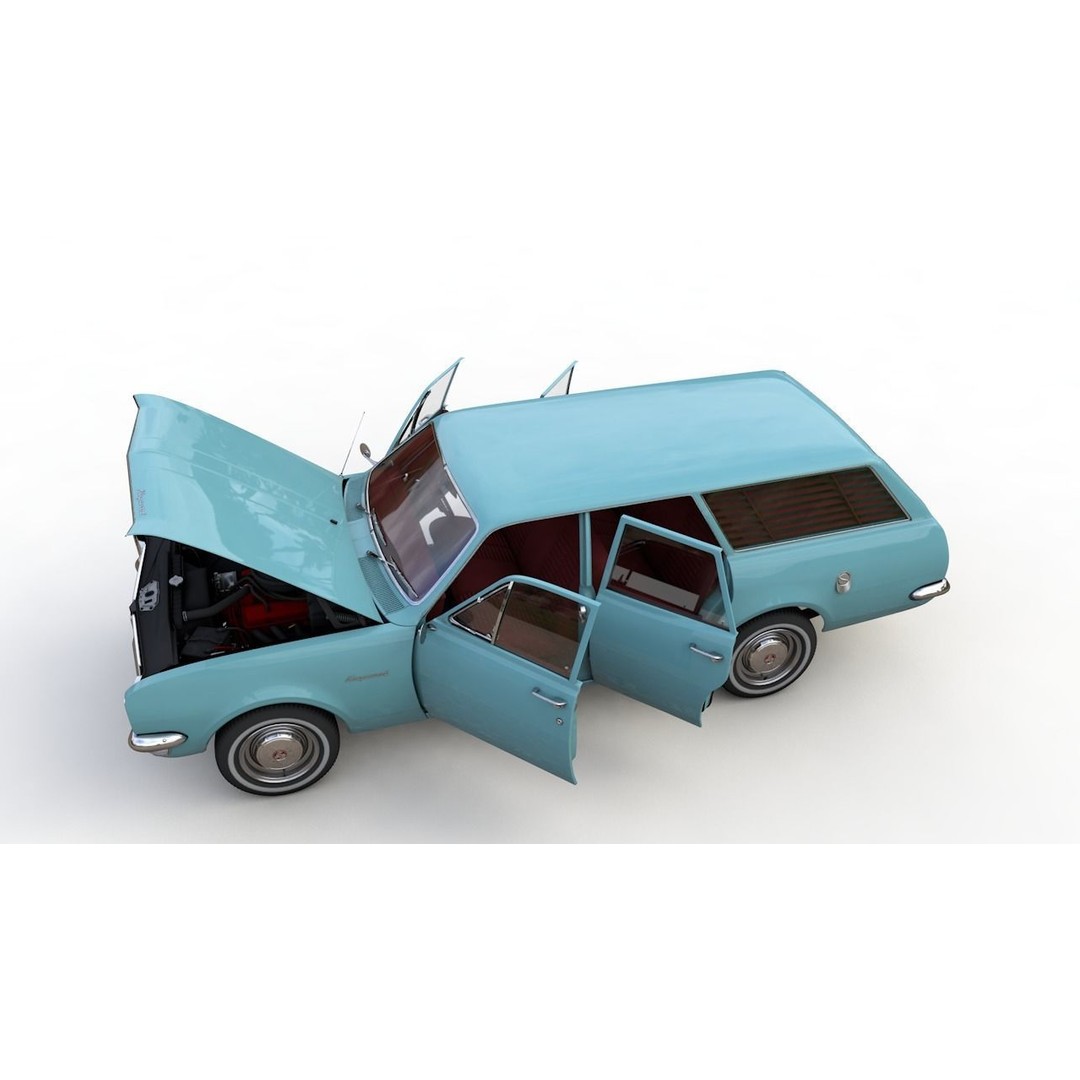 Holden HG Kingswood Wagon 1970 3D Model – High Detail Game Asset, FBX, OBJ - View 14