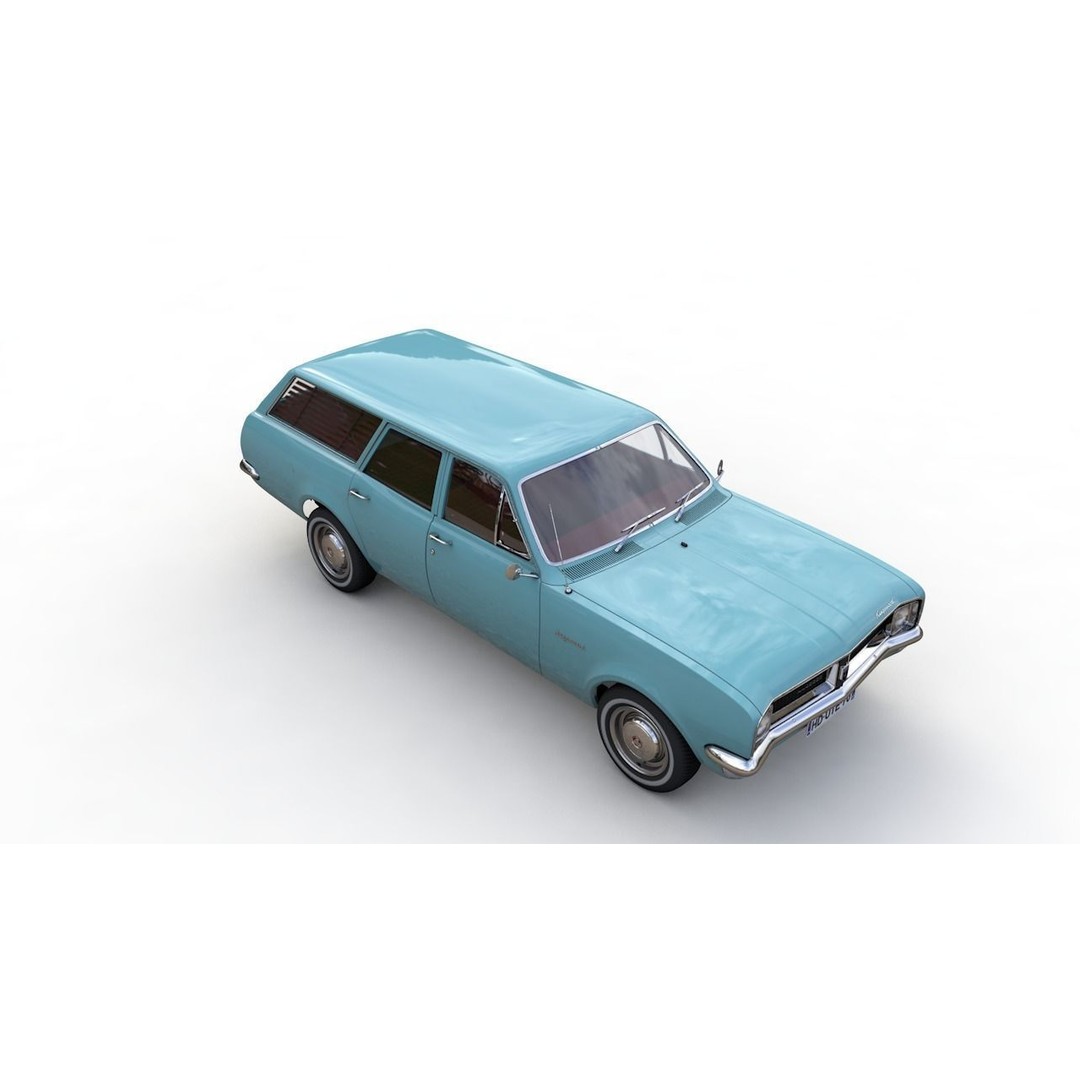 Holden HG Kingswood Wagon 1970 3D Model – High Detail Game Asset, FBX, OBJ - View 15