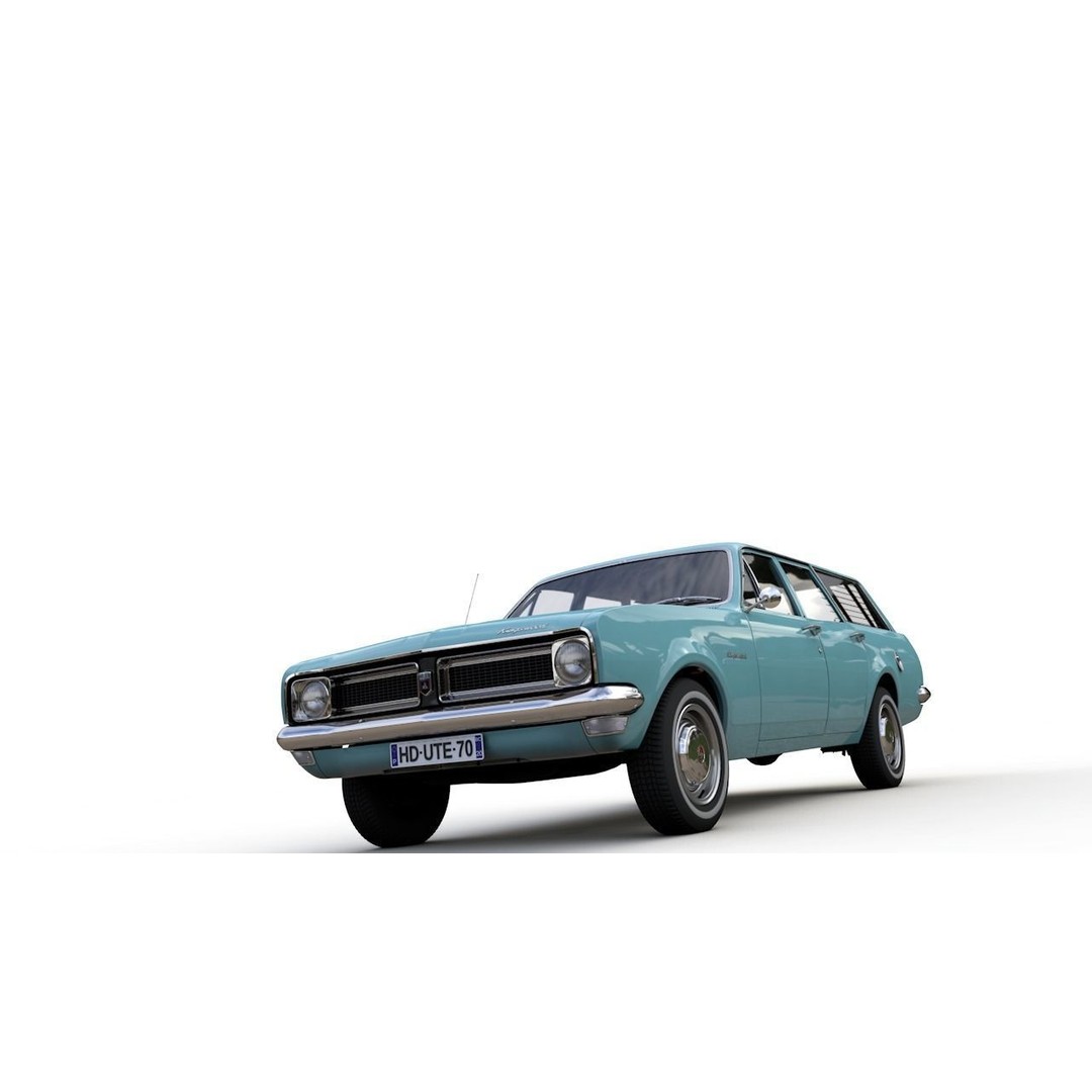 Holden HG Kingswood Wagon 1970 3D Model – High Detail Game Asset, FBX, OBJ - View 21