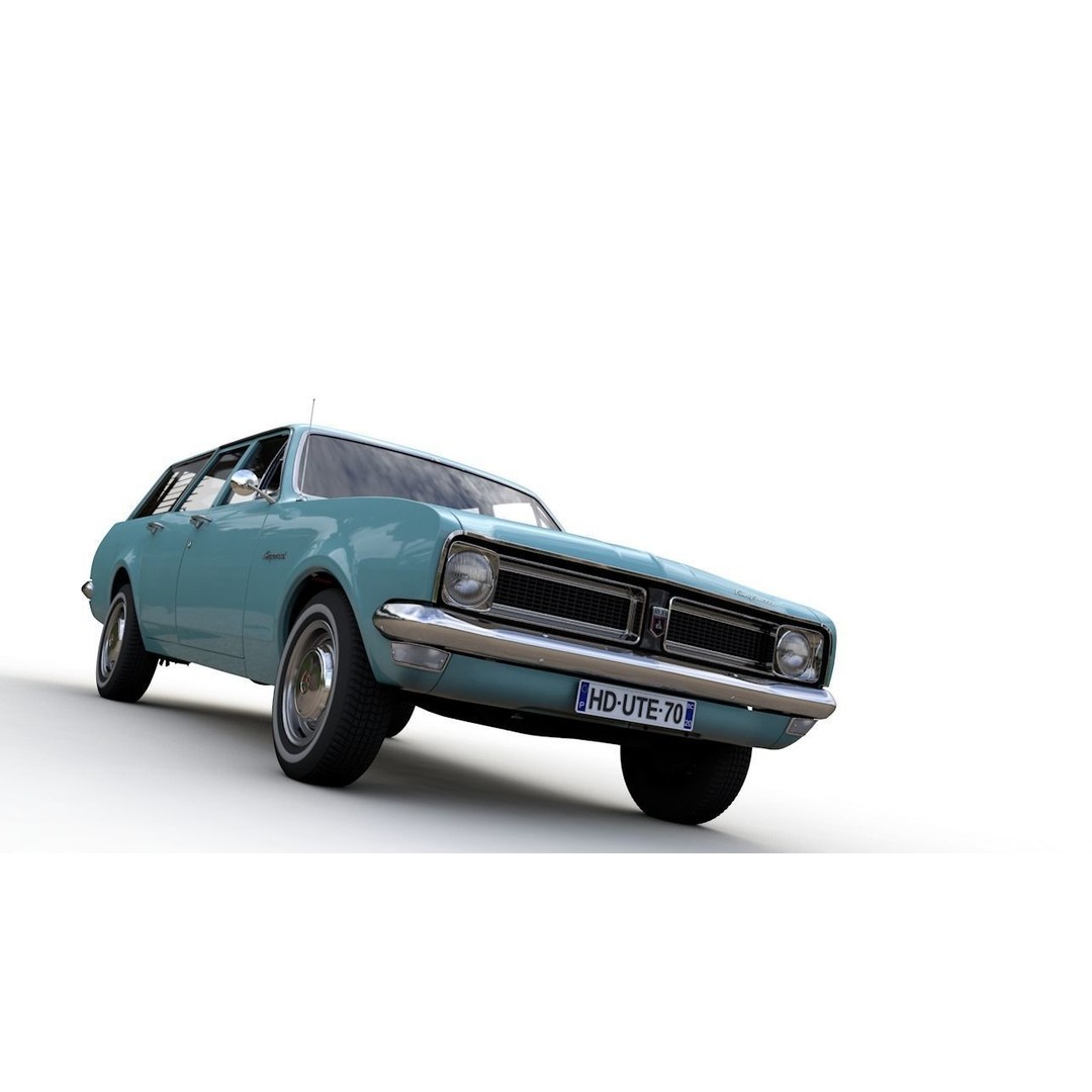 Holden HG Kingswood Wagon 1970 3D Model – High Detail Game Asset, FBX, OBJ - View 23