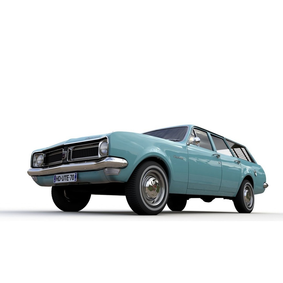 Holden HG Kingswood Wagon 1970 3D Model – High Detail Game Asset, FBX, OBJ - View 26