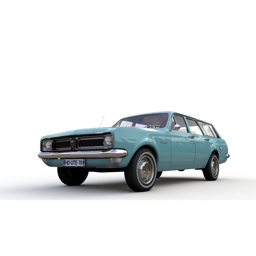 Holden HG Kingswood Wagon 1970 3D Model – High Detail Game Asset, FBX, OBJ - View 4