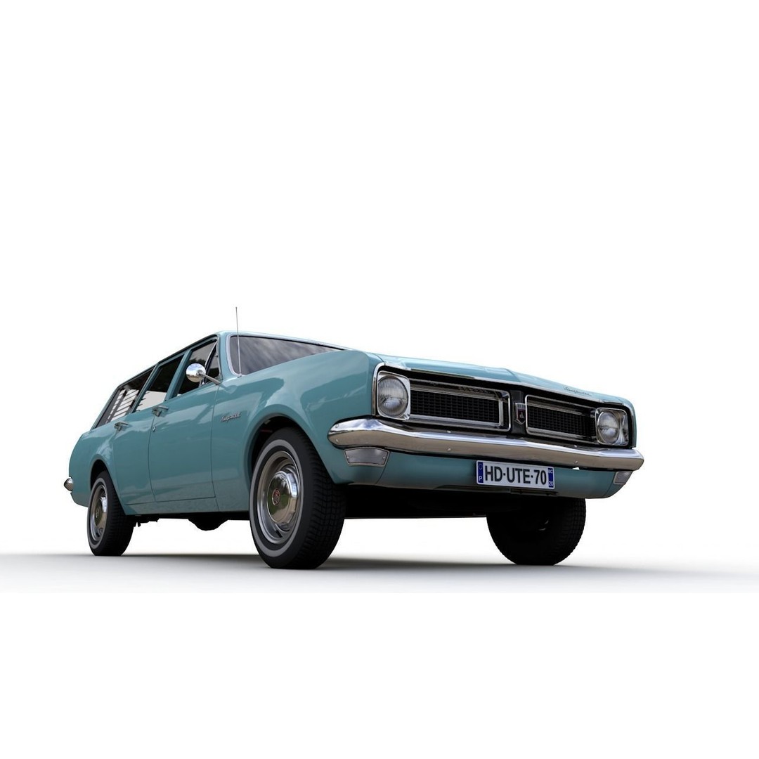 Holden HG Kingswood Wagon 1970 3D Model – High Detail Game Asset, FBX, OBJ - View 8