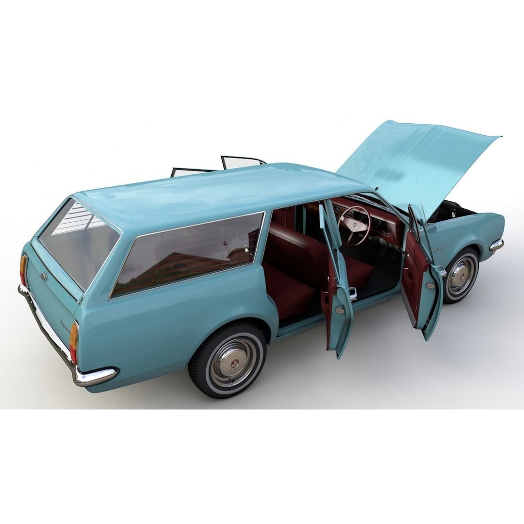 Holden HG Kingswood Wagon 1970 3D Model – High Detail Game Asset, FBX, OBJ - View 9