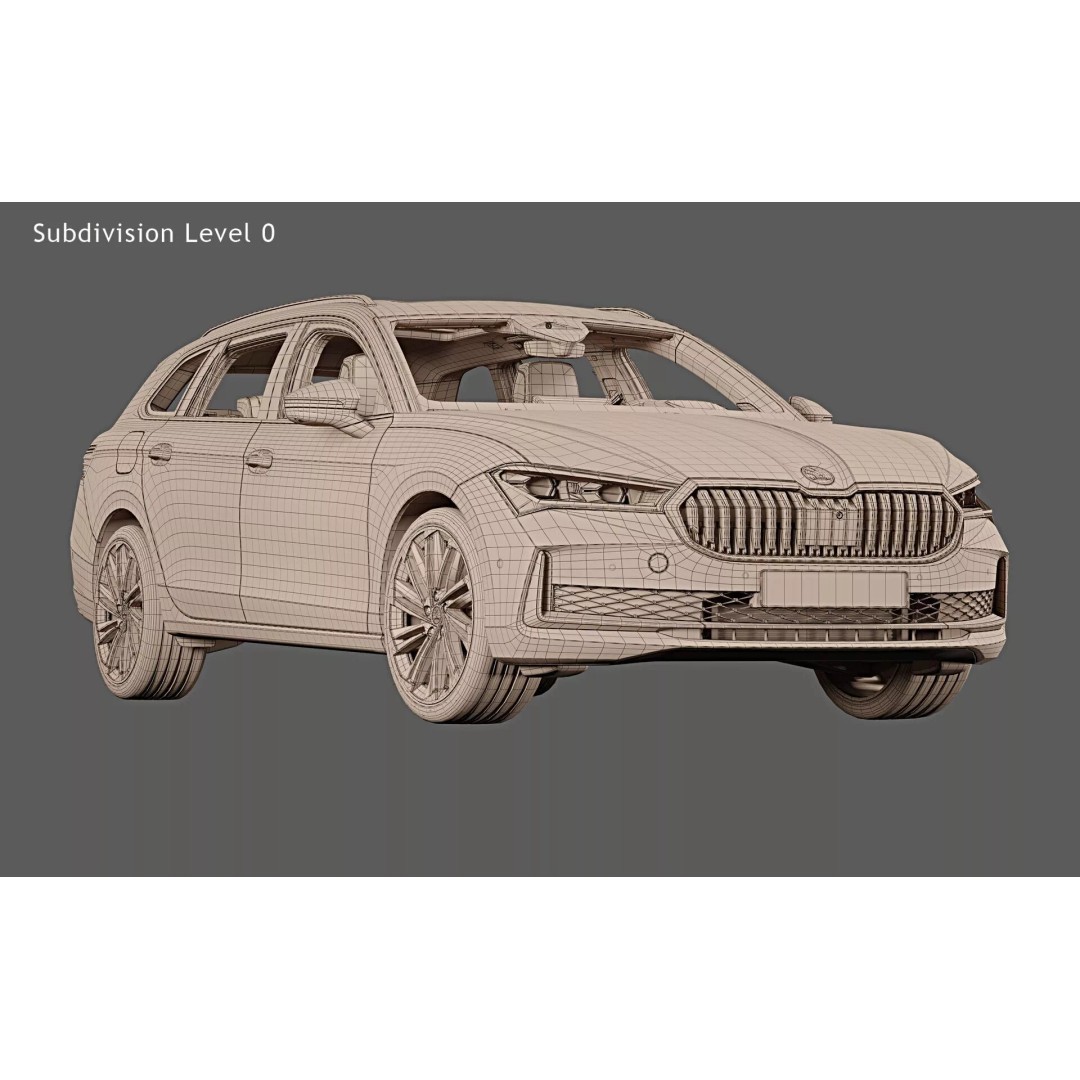 2026 Skoda Superb Combi 3D Model – Photorealistic Vehicle Asset, FBX - View 30