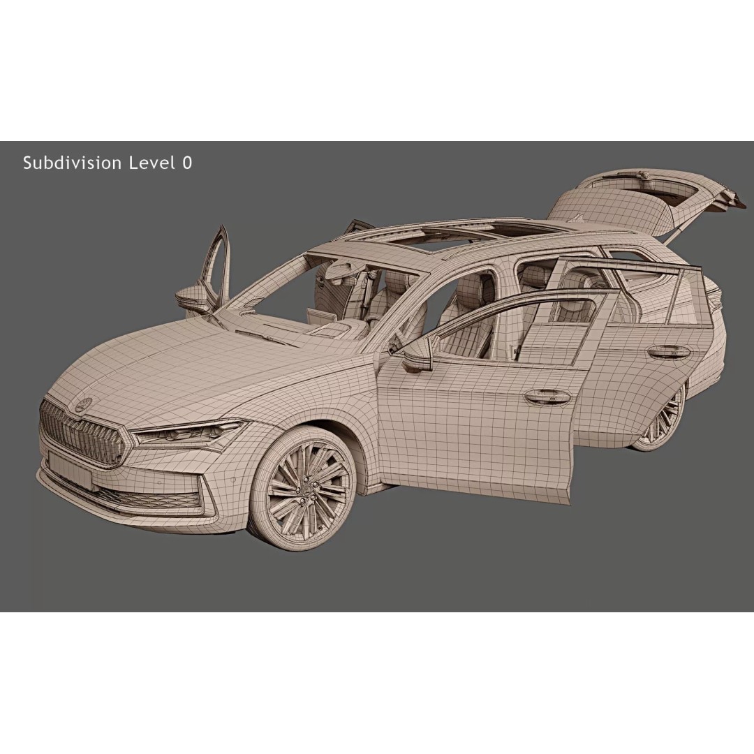 2026 Skoda Superb Combi 3D Model – Photorealistic Vehicle Asset, FBX - View 32