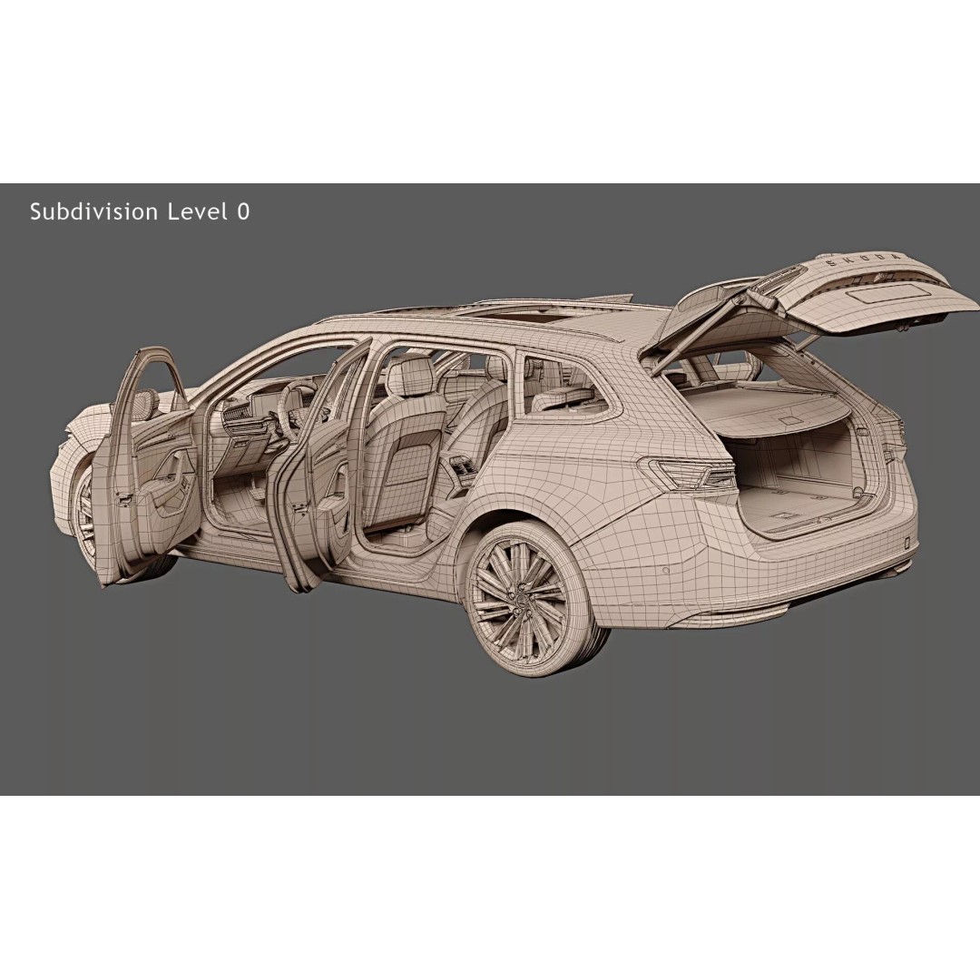 2026 Skoda Superb Combi 3D Model – Photorealistic Vehicle Asset, FBX - View 33