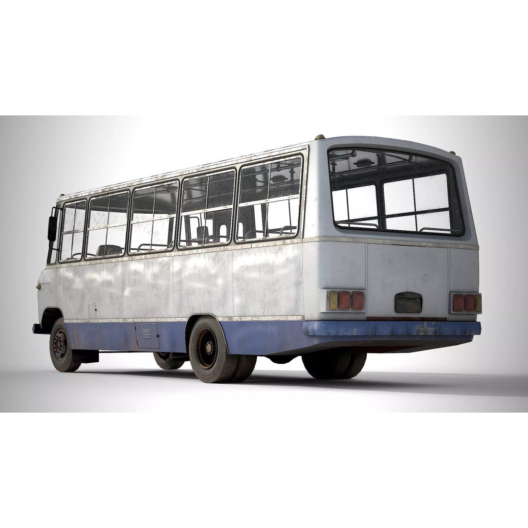 Mercedes-Benz 608 D Bus 3D Model – Low Poly Game Ready Asset, FBX - View 9