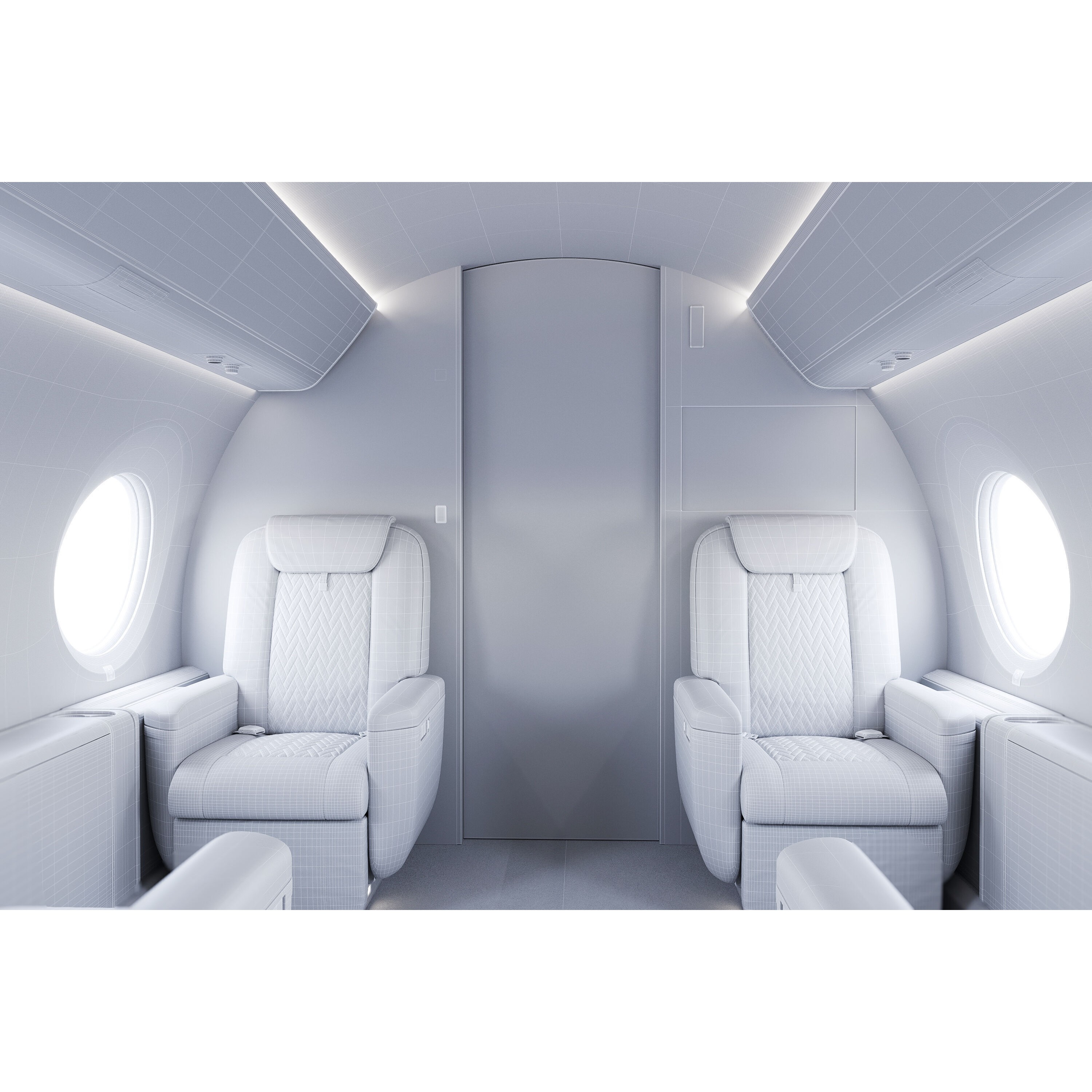 Private Jet Interior - High-Poly 3D Model - View 14