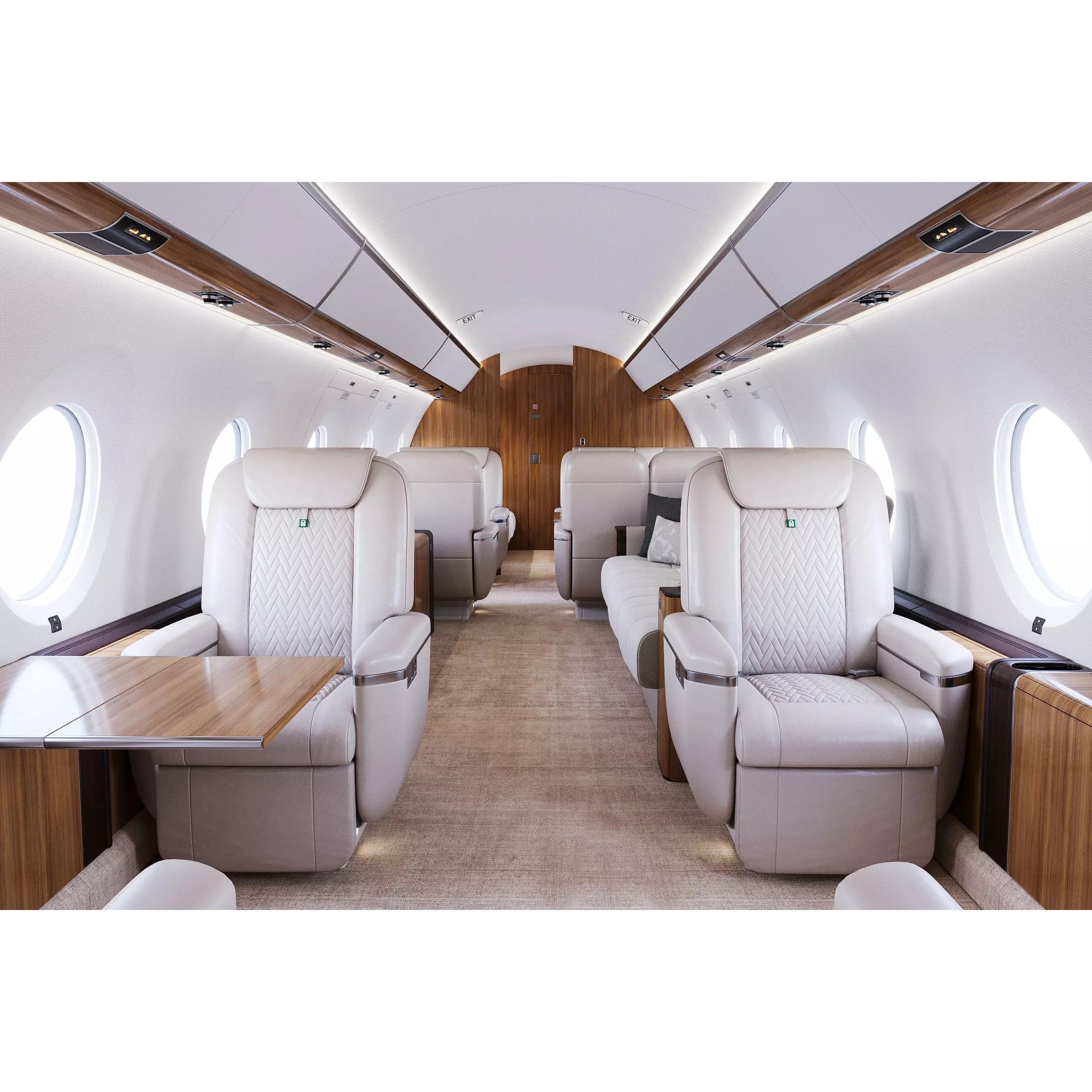 Private Jet Interior - High-Poly 3D Model - View 2