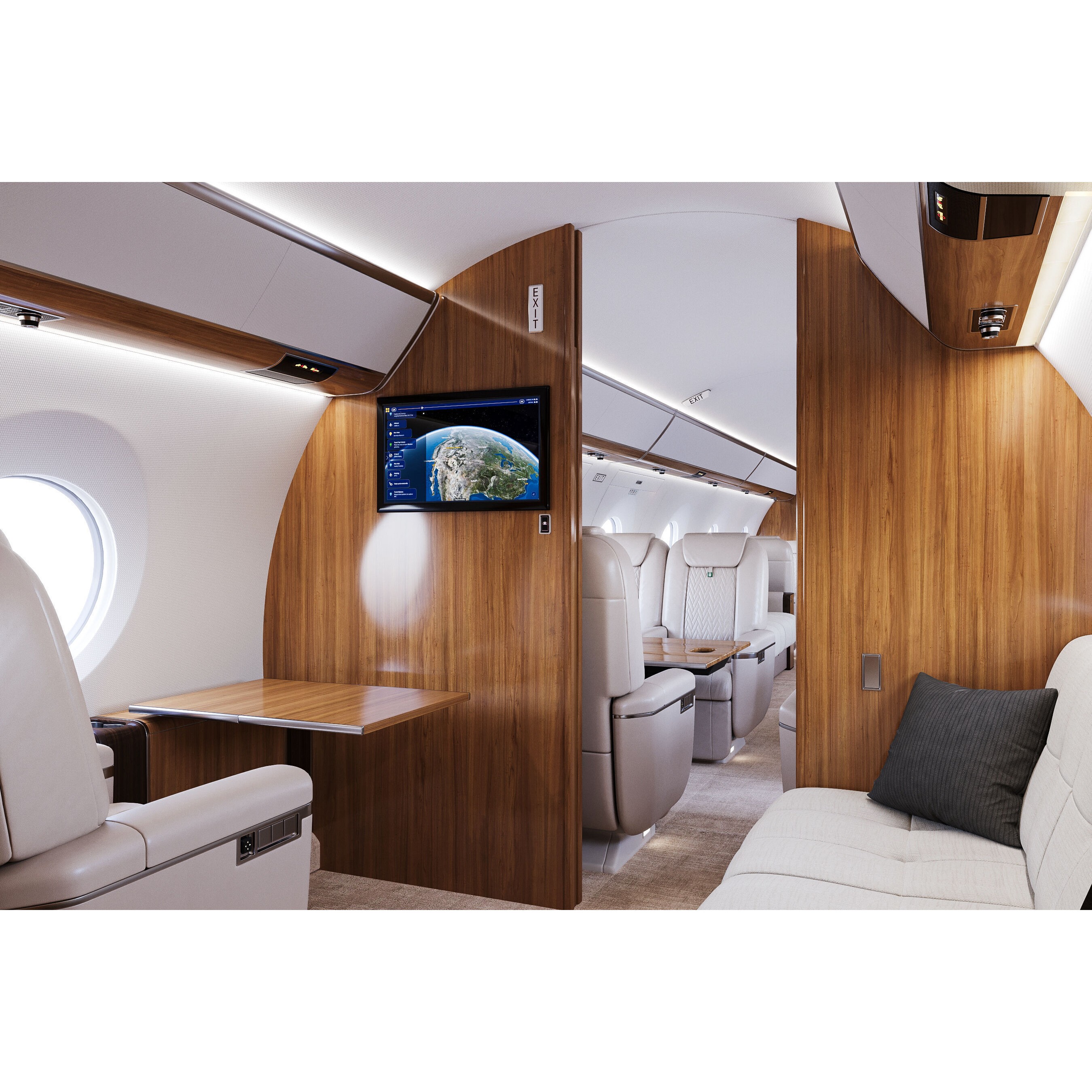 Private Jet Interior - High-Poly 3D Model - View 4