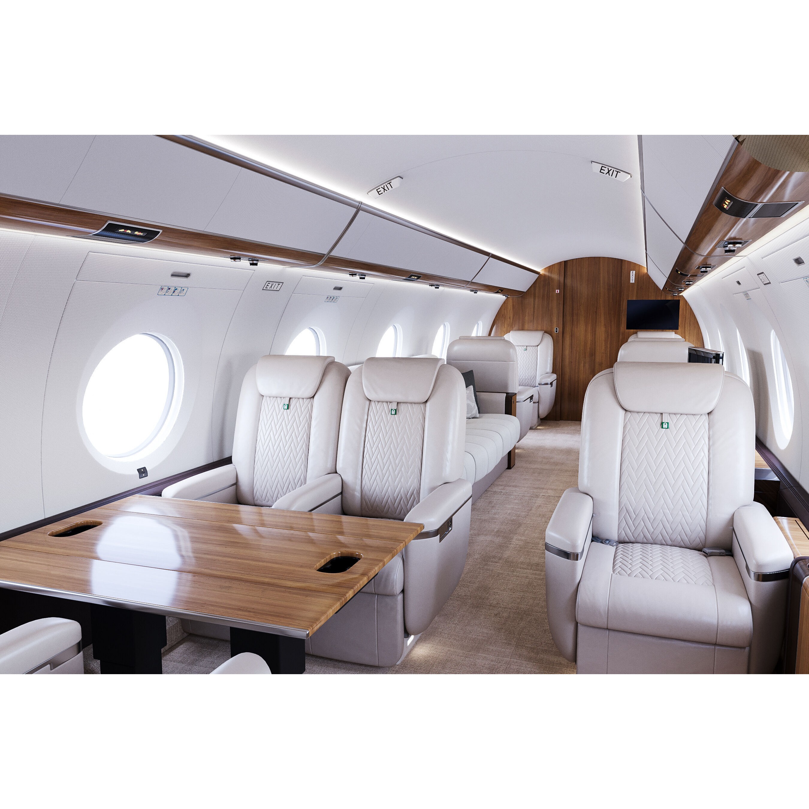 Private Jet Interior - High-Poly 3D Model - View 7