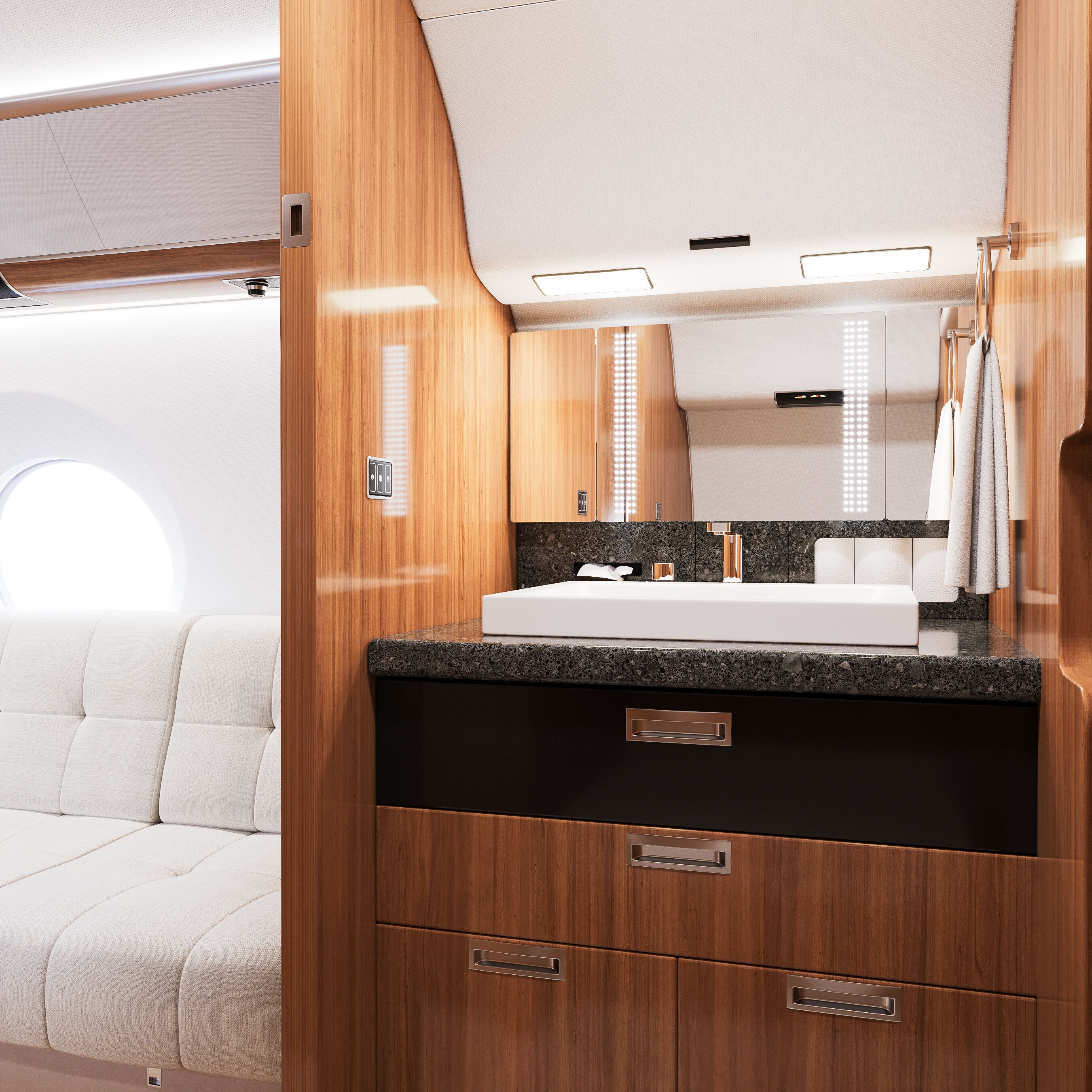 Private Jet Interior - High-Poly 3D Model - View 8