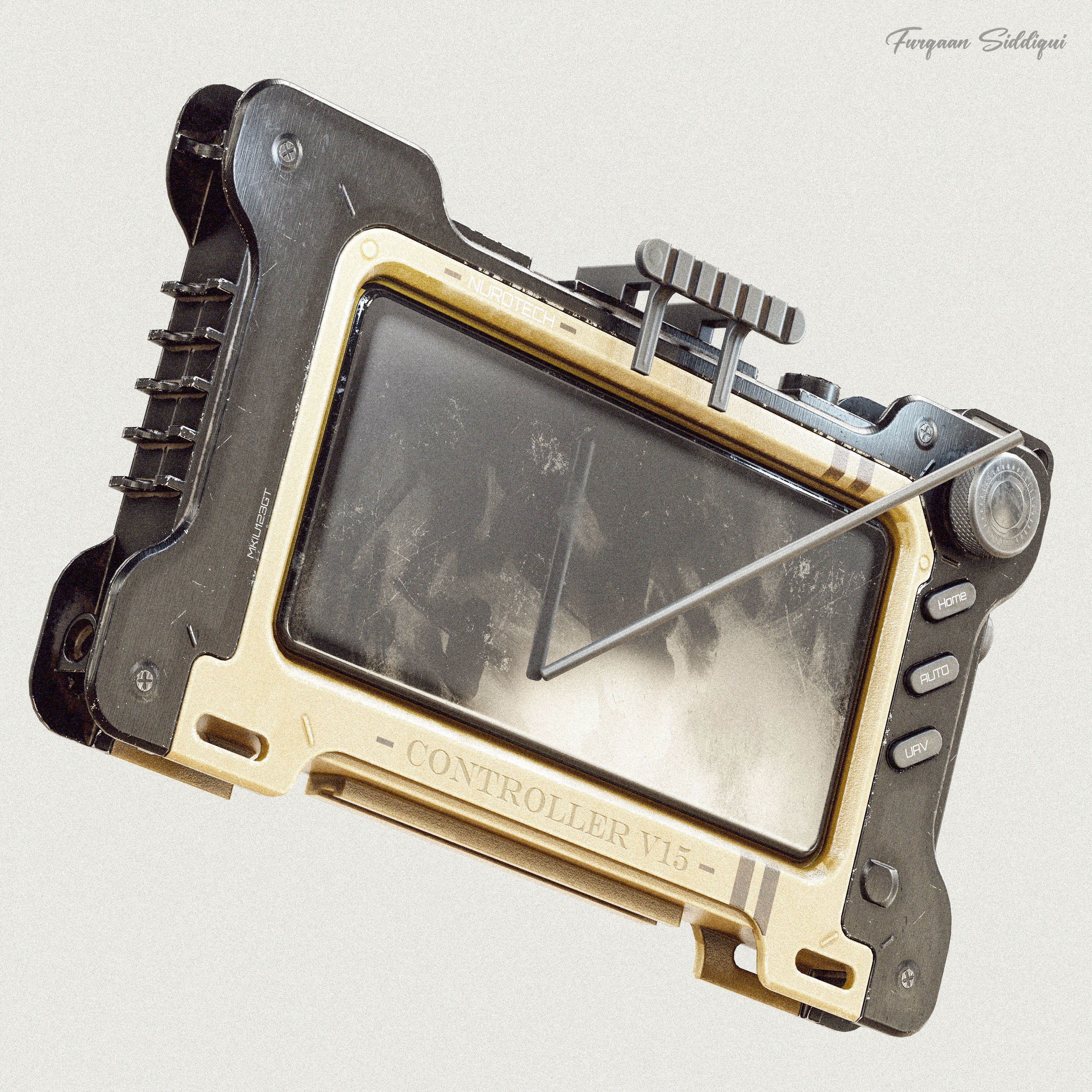 Sci-Fi Controller V15 - Low-Poly Game-Ready 3D Model - View 15