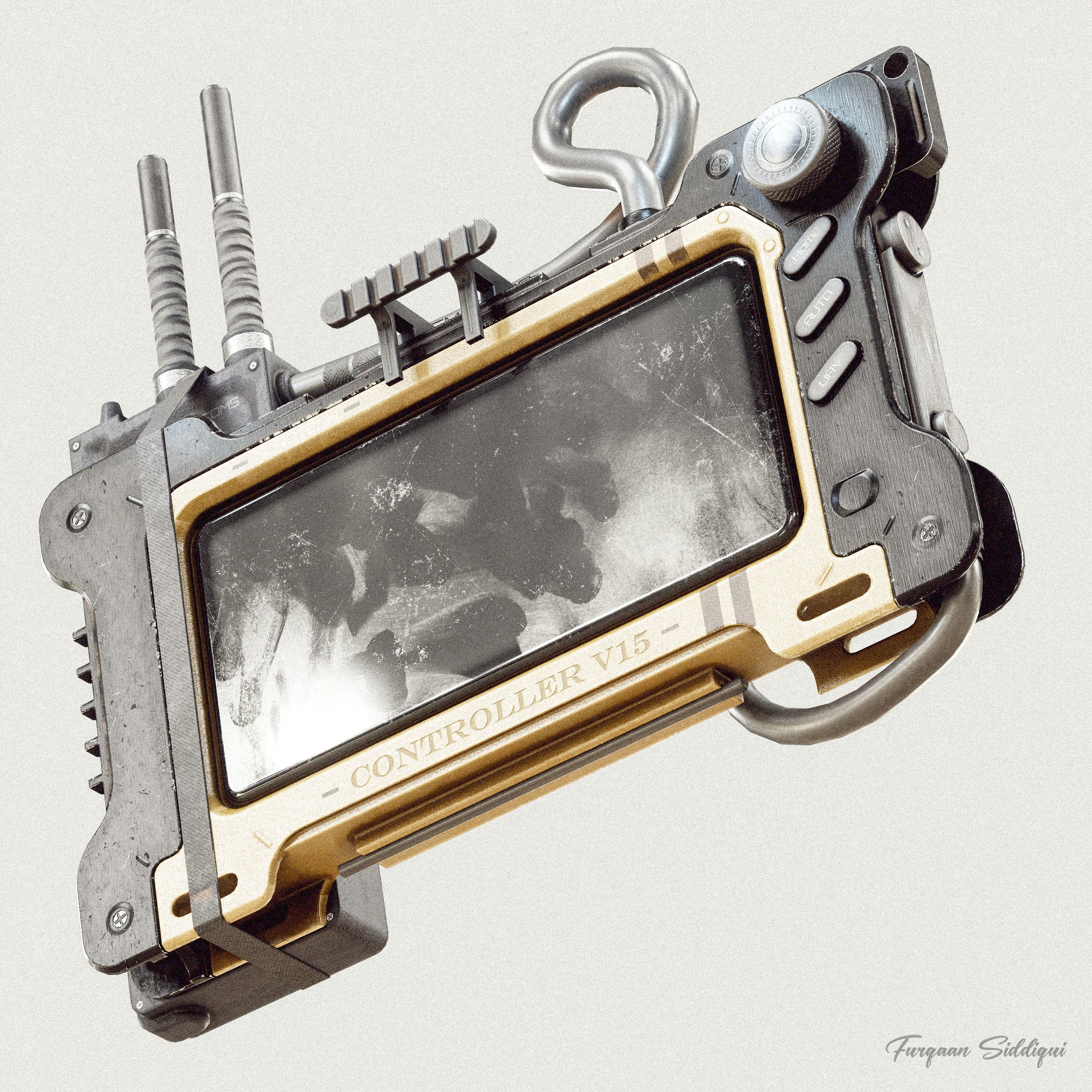 Sci-Fi Controller V15 - Low-Poly Game-Ready 3D Model - View 16