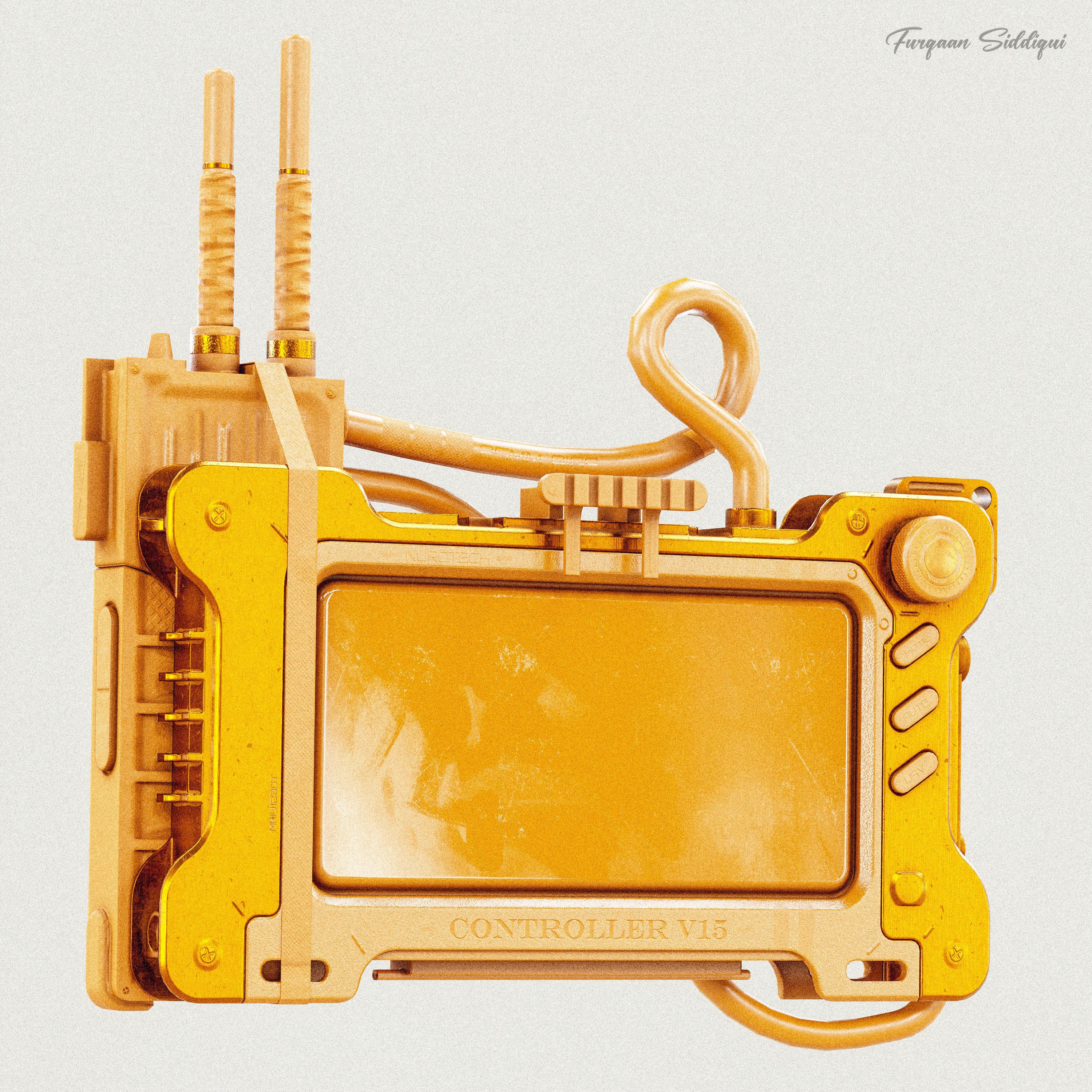 Sci-Fi Controller V15 - Low-Poly Game-Ready 3D Model - View 20