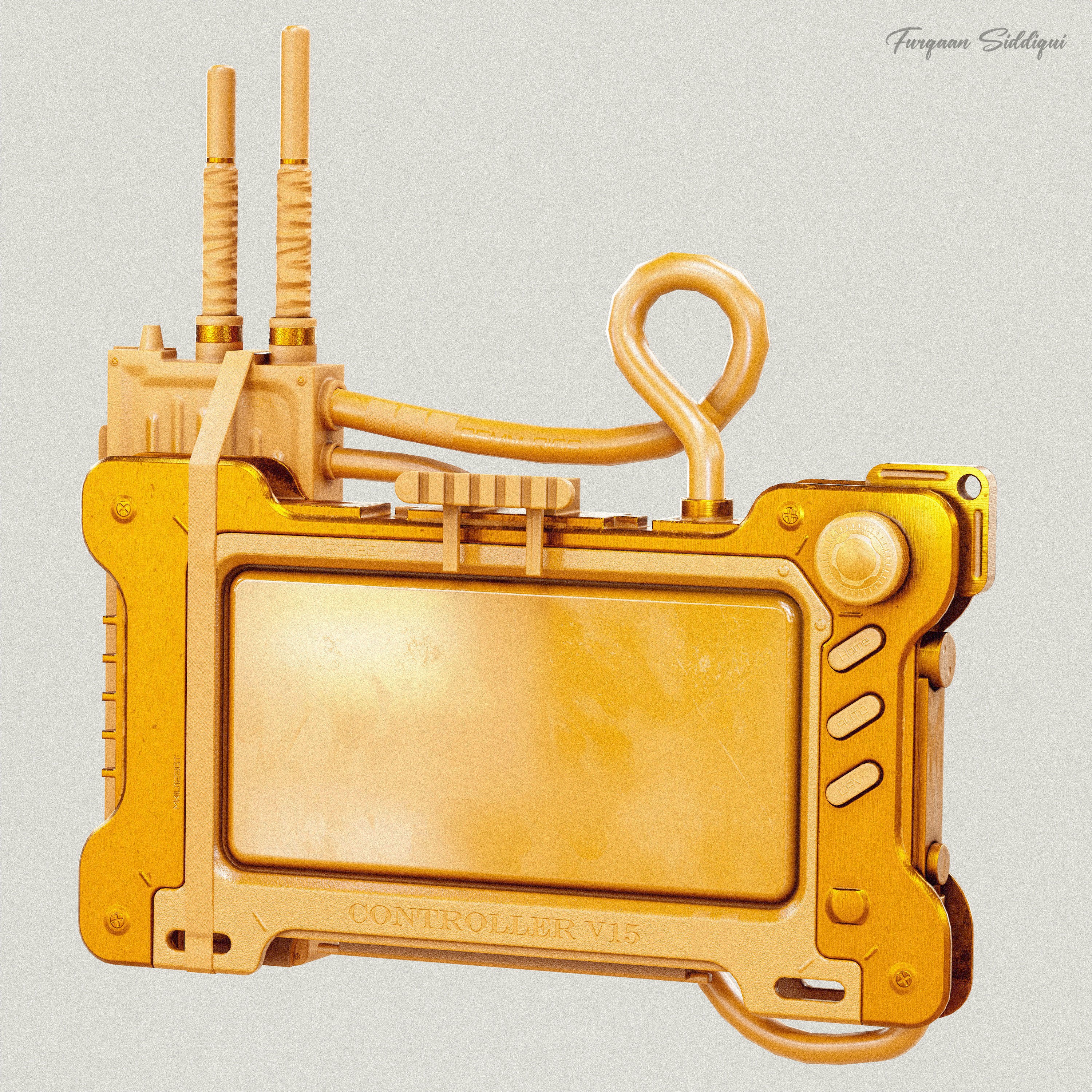 Sci-Fi Controller V15 - Low-Poly Game-Ready 3D Model - View 21