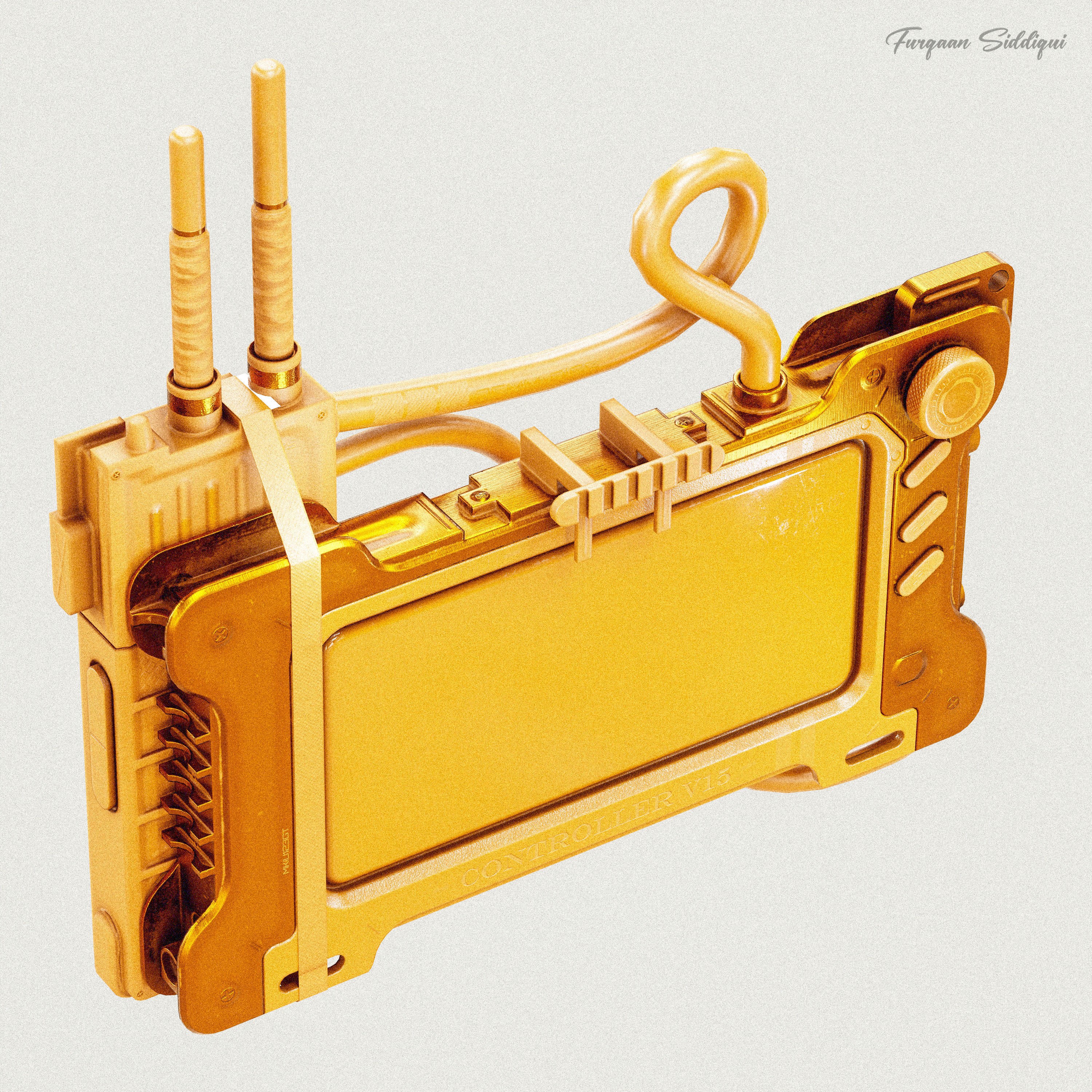 Sci-Fi Controller V15 - Low-Poly Game-Ready 3D Model - View 22