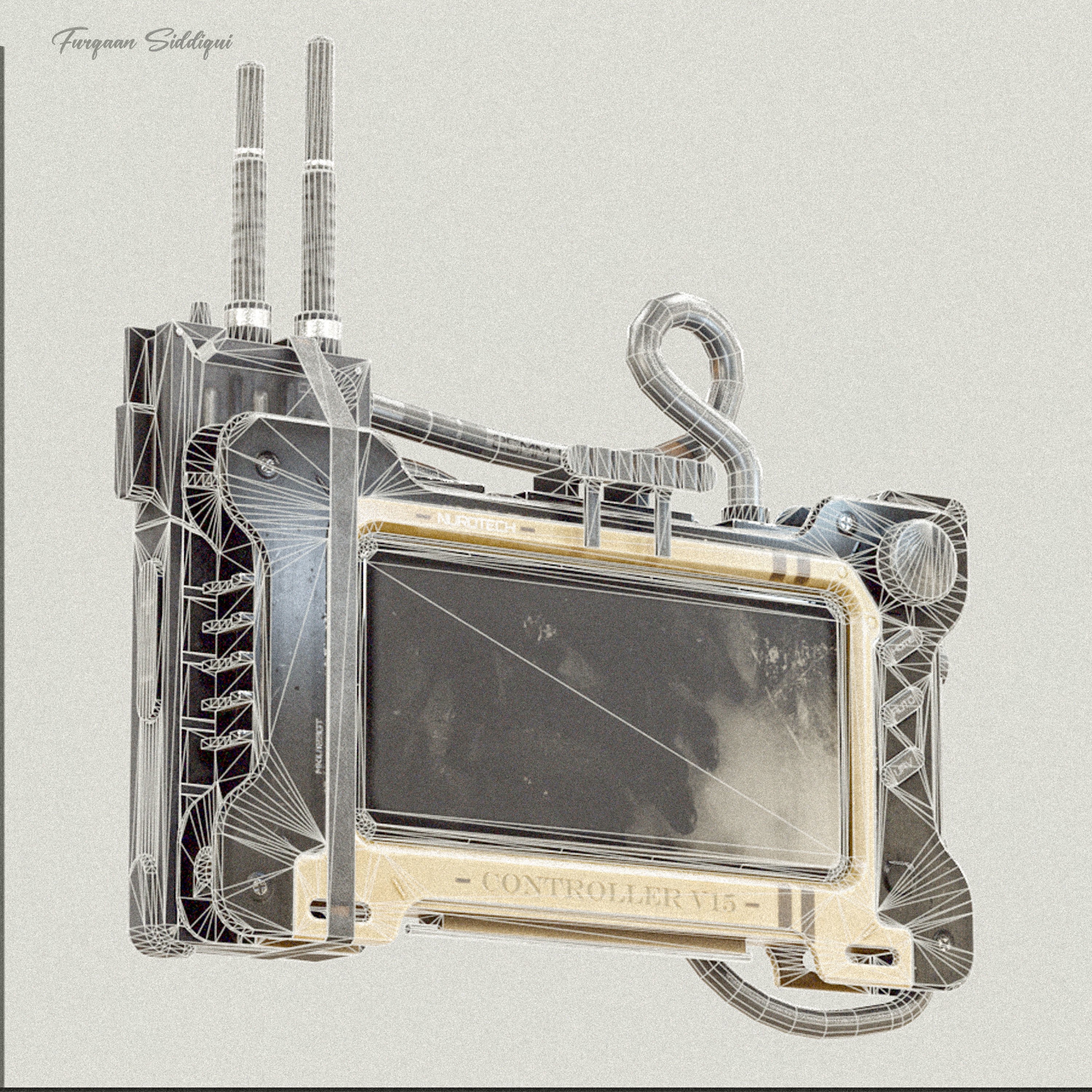 Sci-Fi Controller V15 - Low-Poly Game-Ready 3D Model - View 28