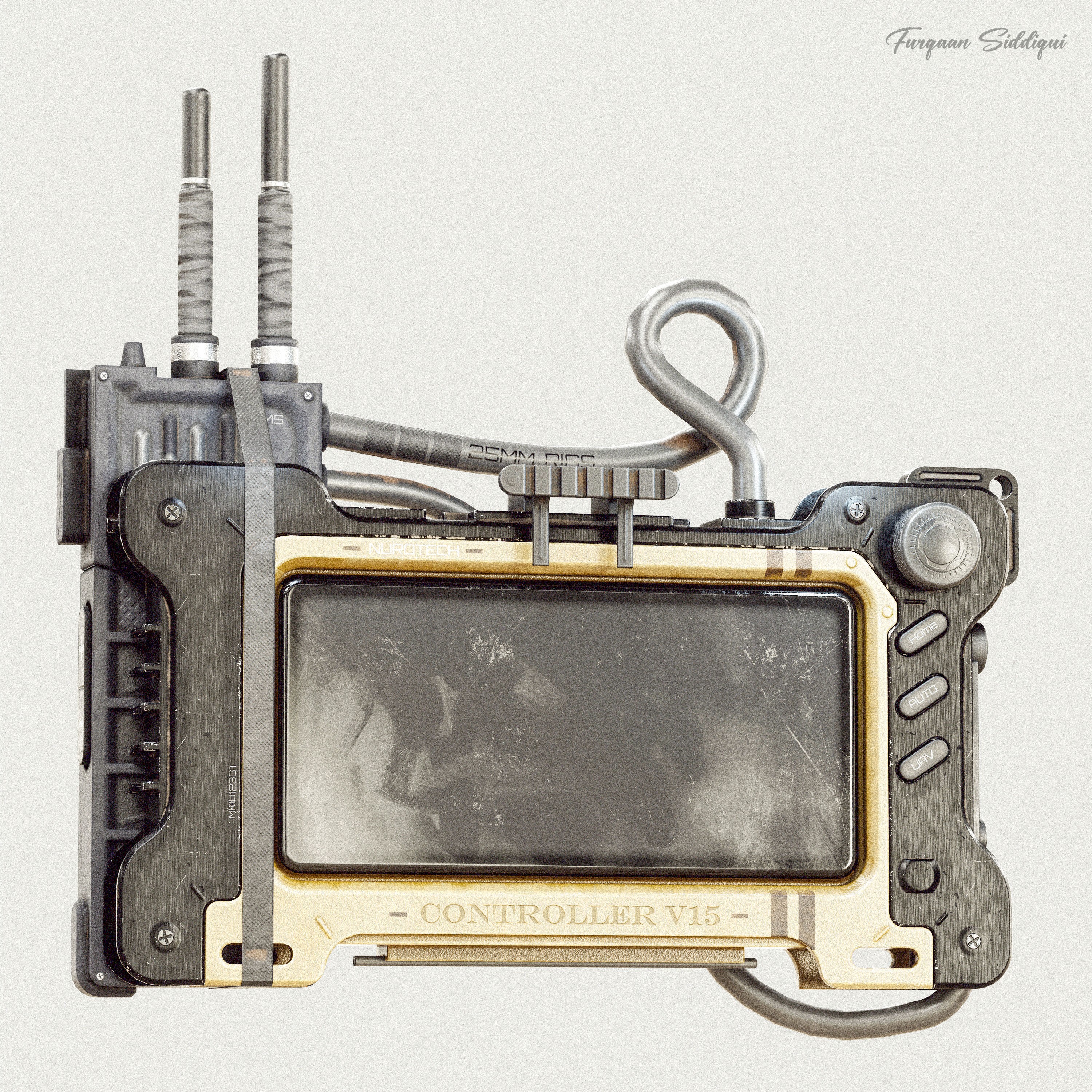 Sci-Fi Controller V15 - Low-Poly Game-Ready 3D Model - View 3