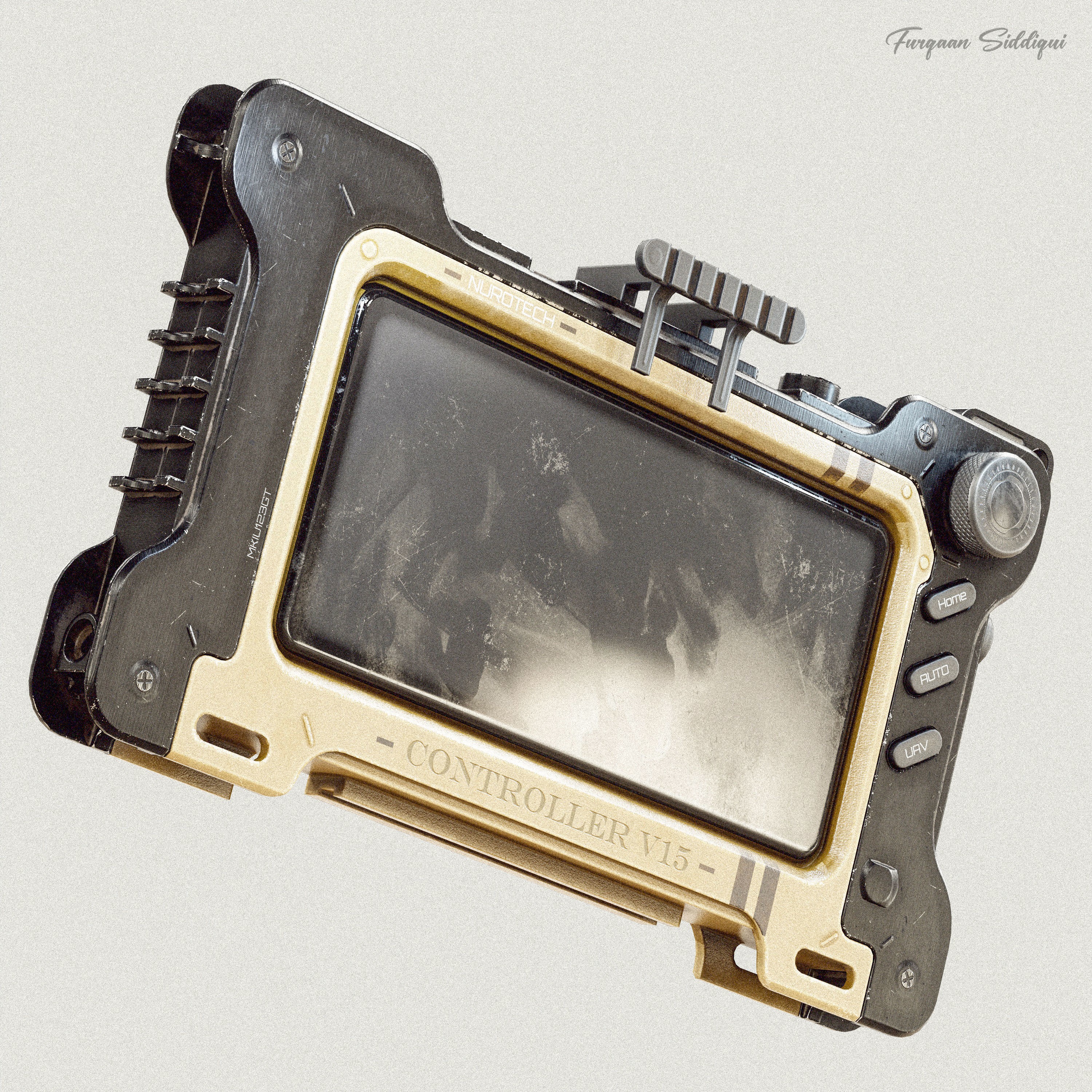 Sci-Fi Controller V15 - Low-Poly Game-Ready 3D Model - View 7