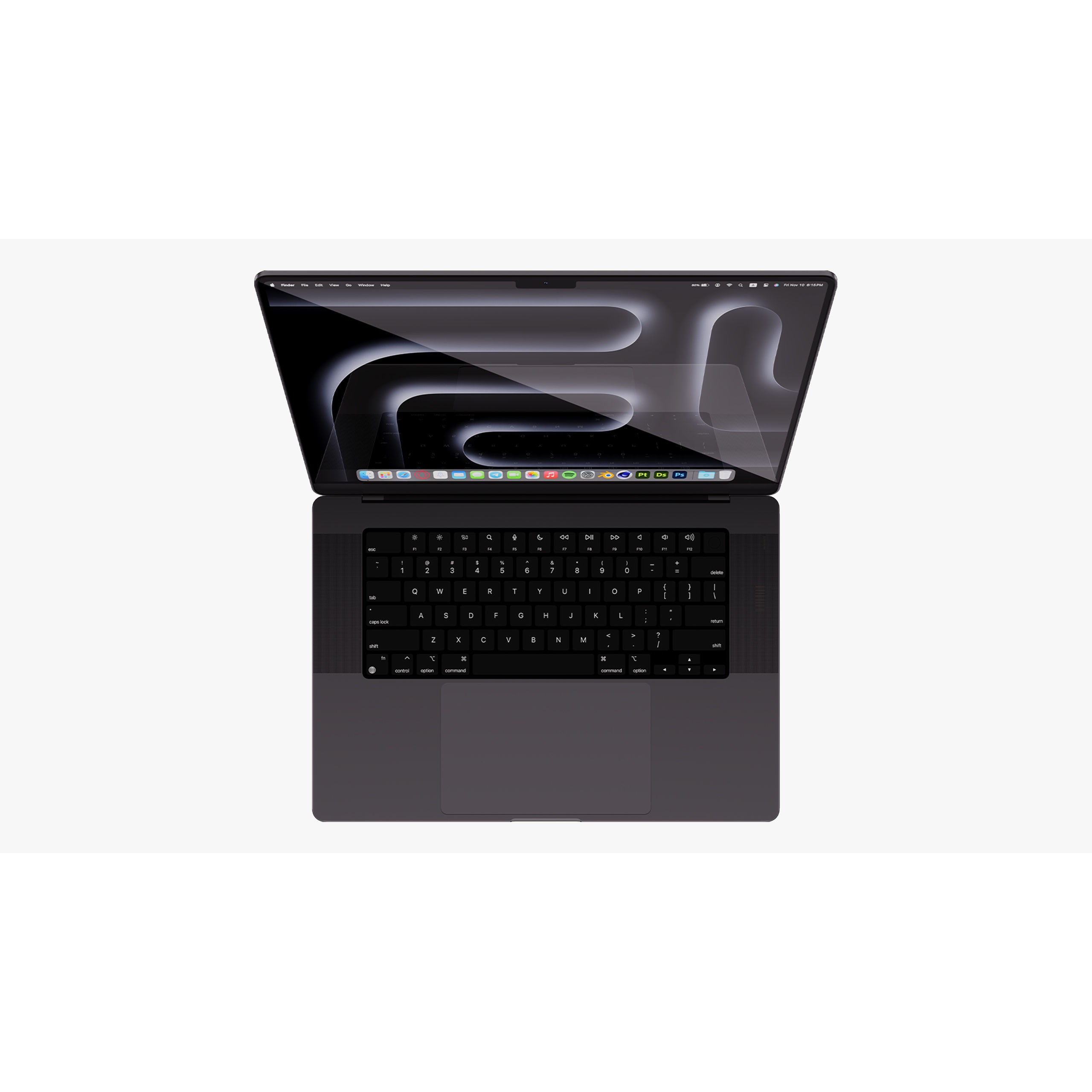 Apple MacBook Pro 14 & 16 inch Space Black - Game-Ready 3D Model - View 24