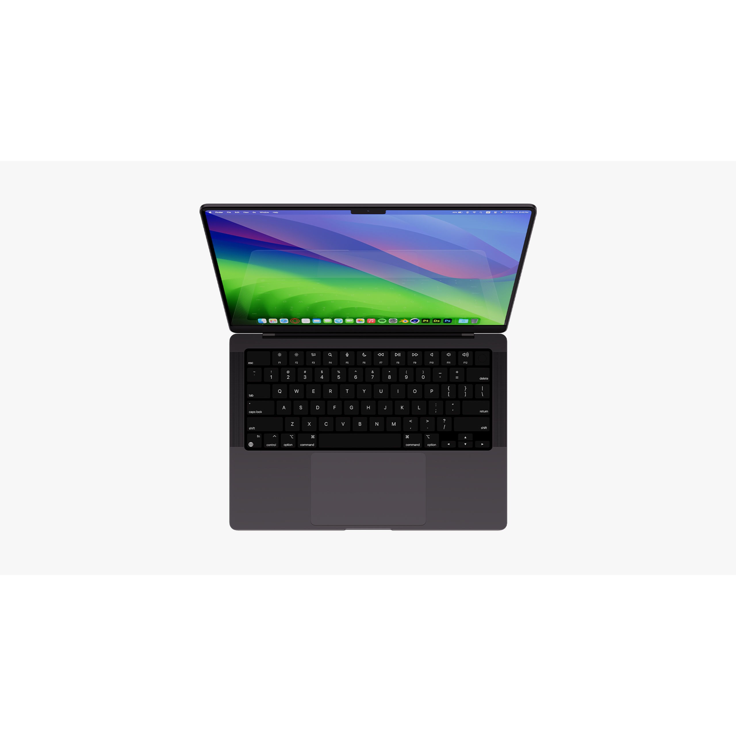 Apple MacBook Pro 14 & 16 inch Space Black - Game-Ready 3D Model - View 29