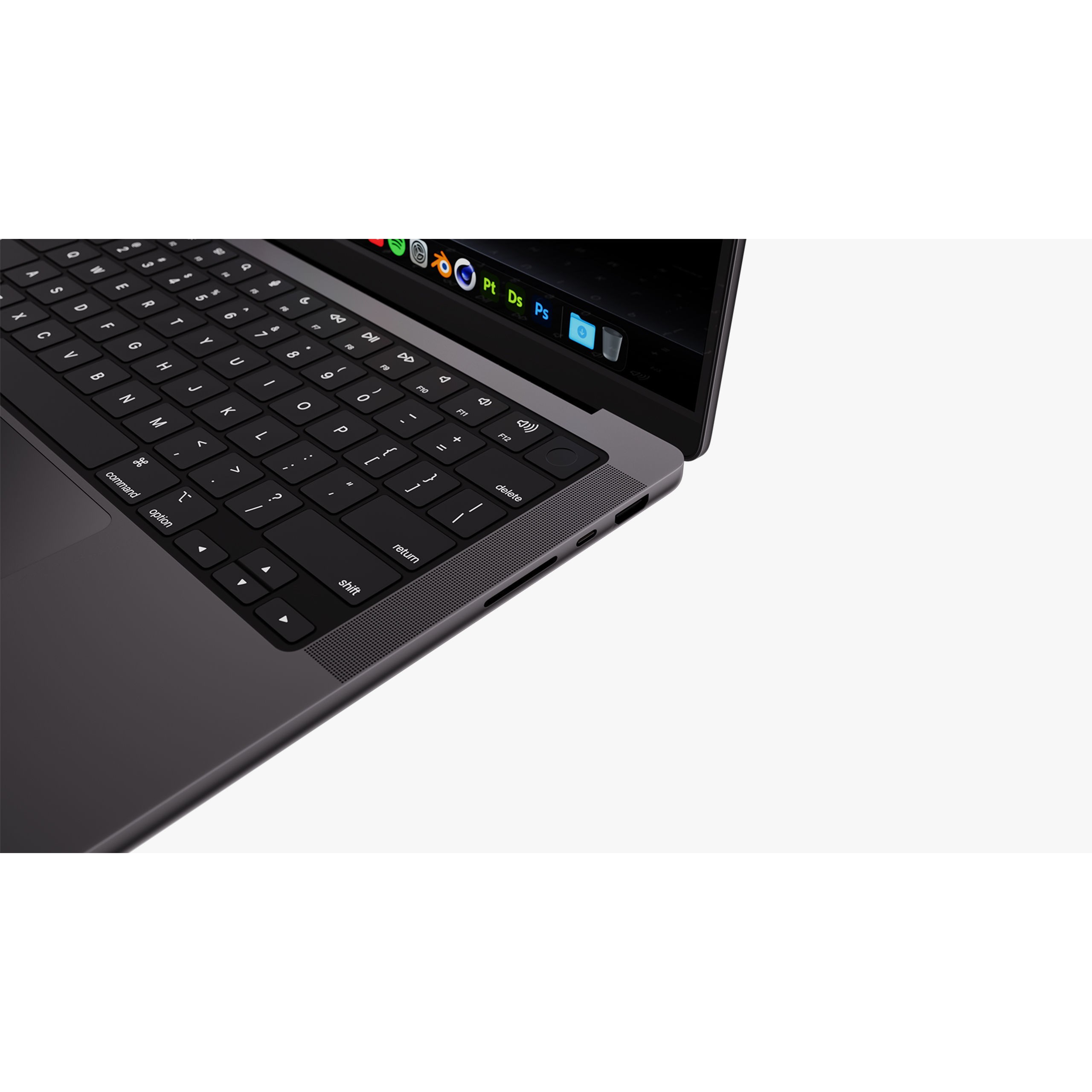 Apple MacBook Pro 14 & 16 inch Space Black - Game-Ready 3D Model - View 38