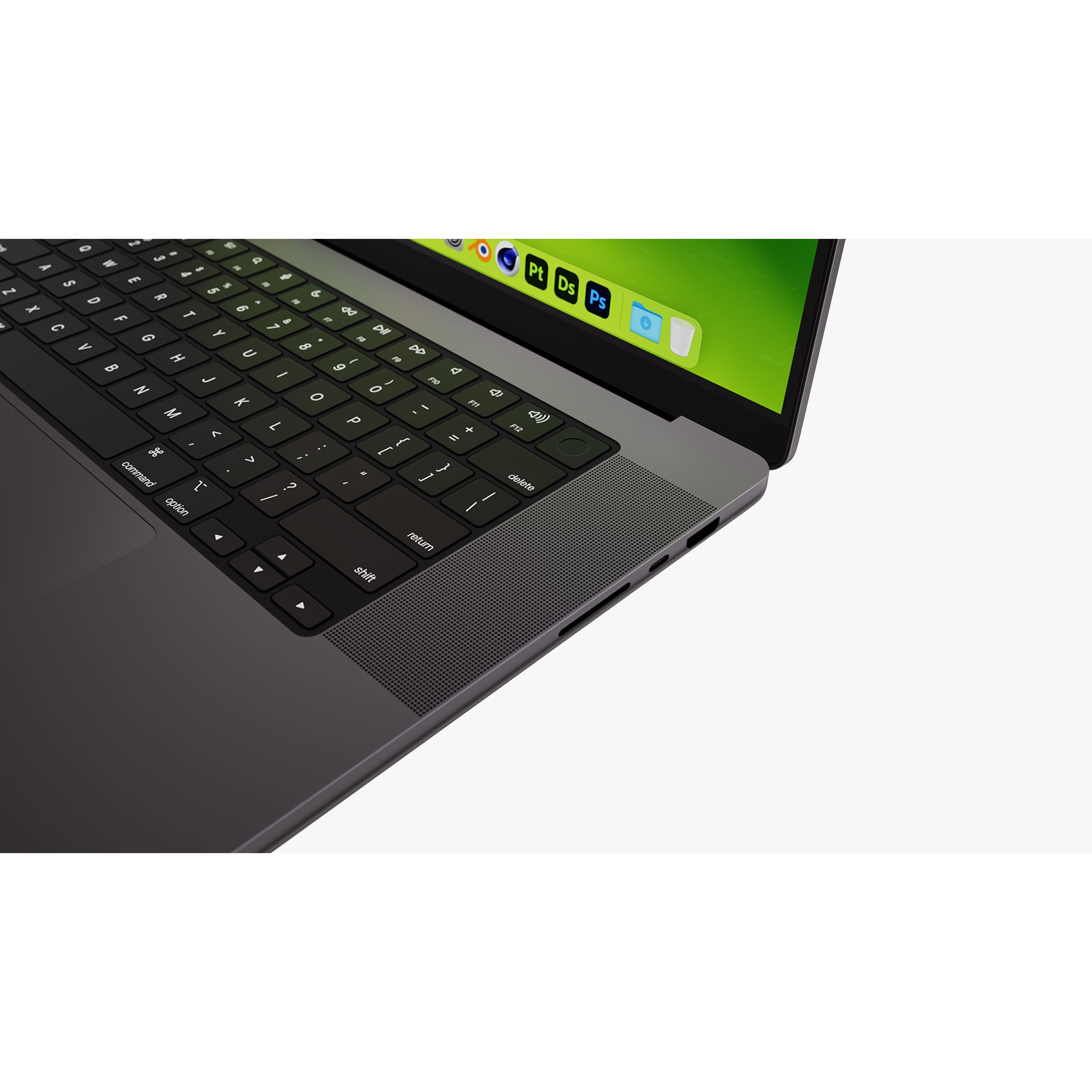 Apple MacBook Pro 14 & 16 inch Space Black - Game-Ready 3D Model - View 40