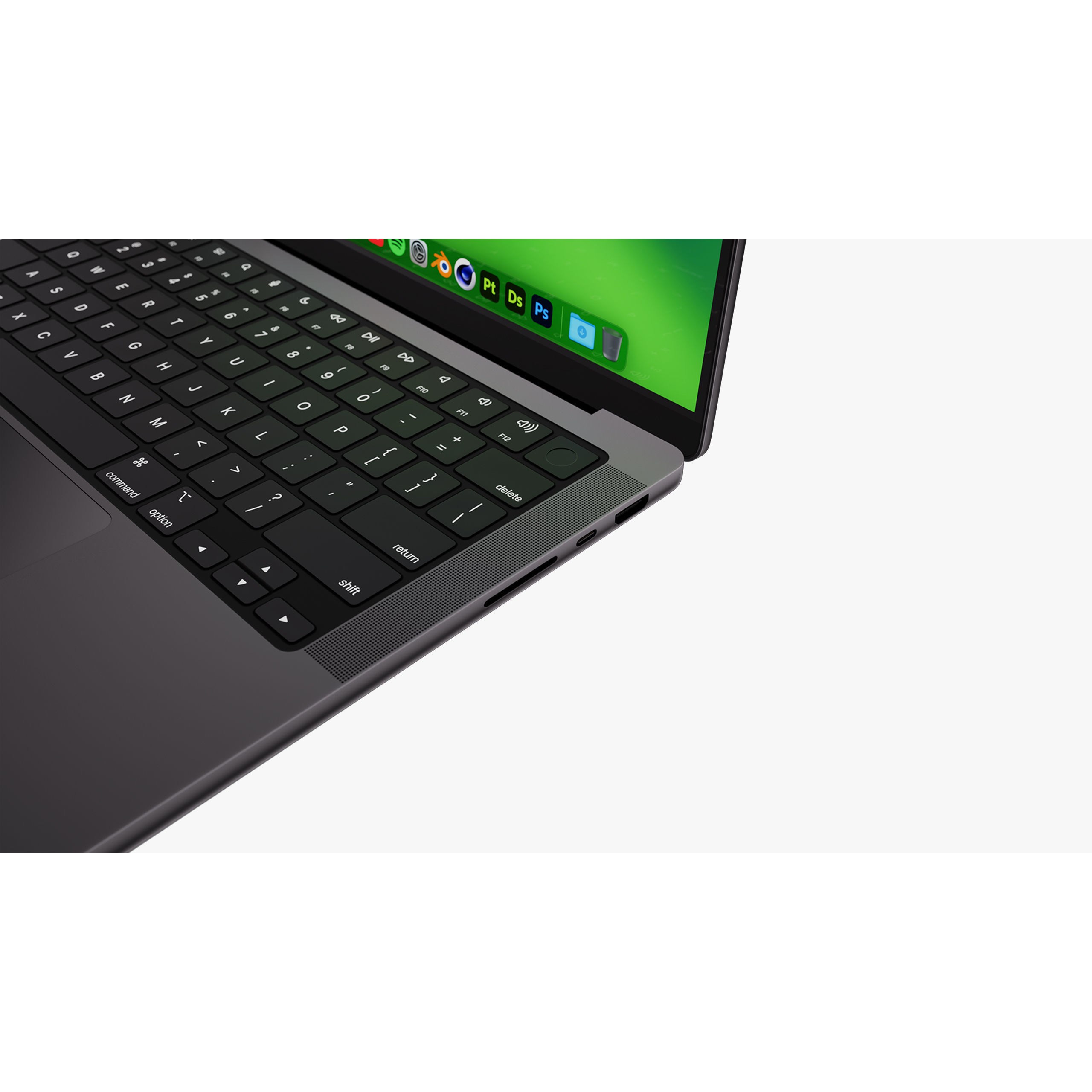 Apple MacBook Pro 14 & 16 inch Space Black - Game-Ready 3D Model - View 42