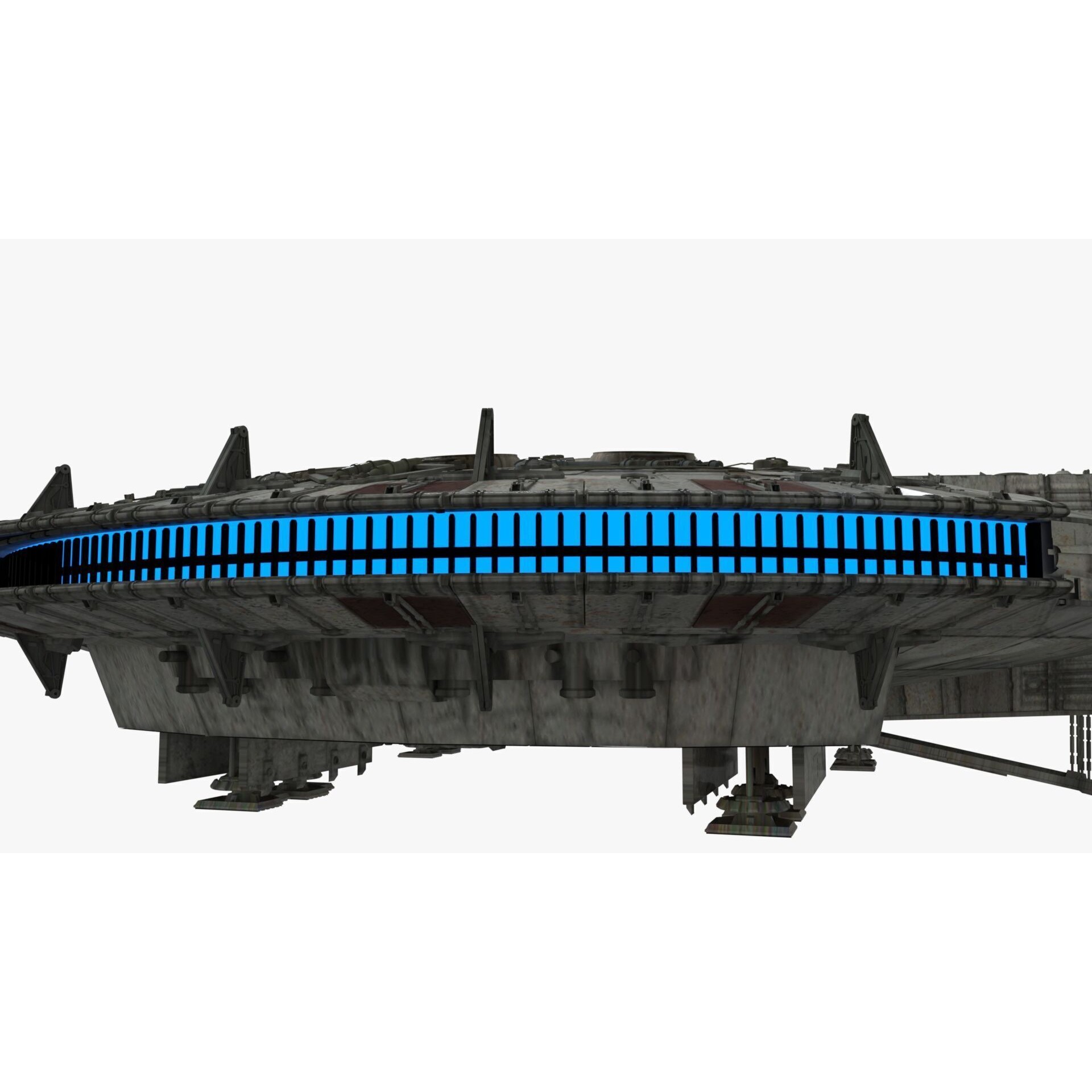 Millennium Falcon - Low-Poly Game-Ready 3D Model - View 10