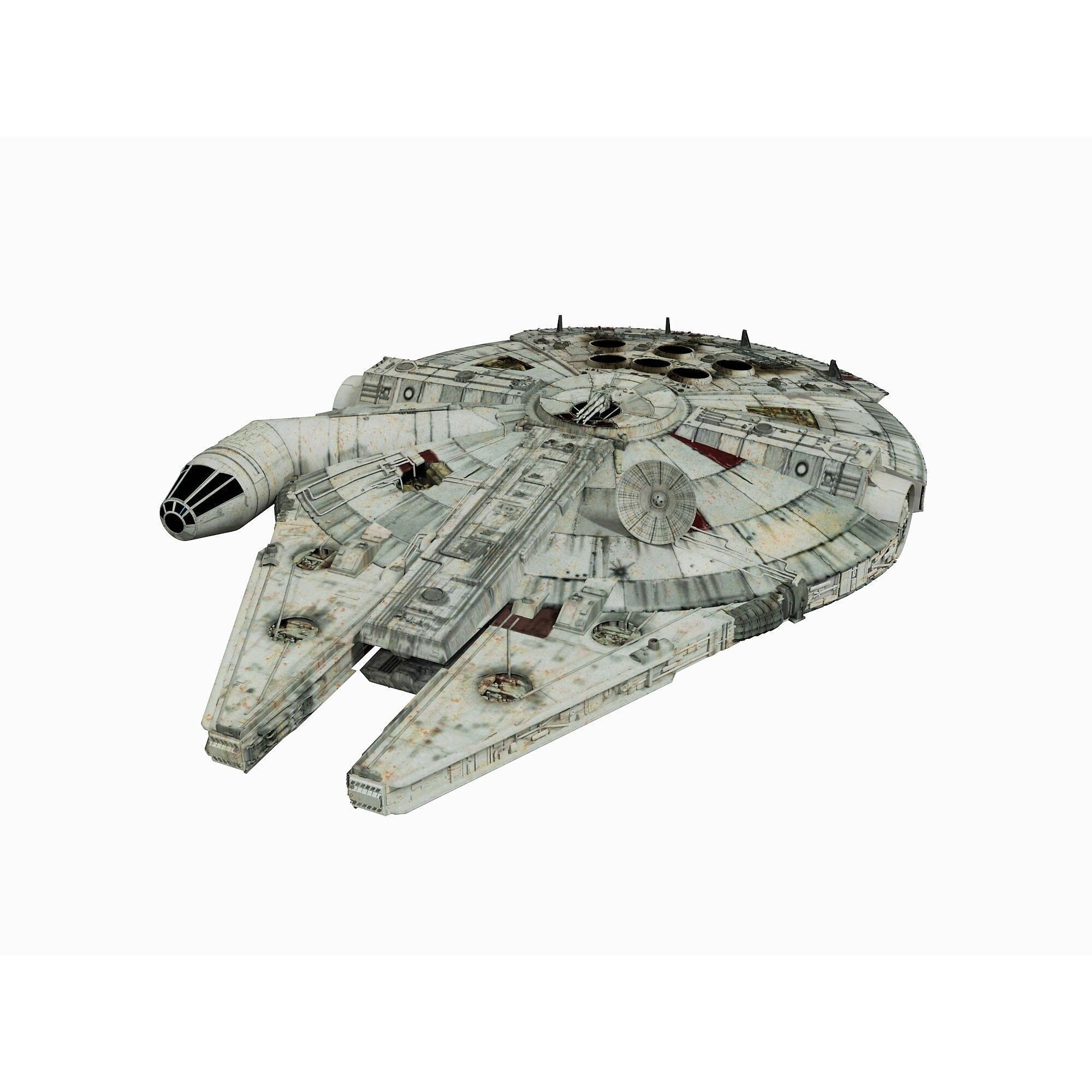 Millennium Falcon - Low-Poly Game-Ready 3D Model - View 11