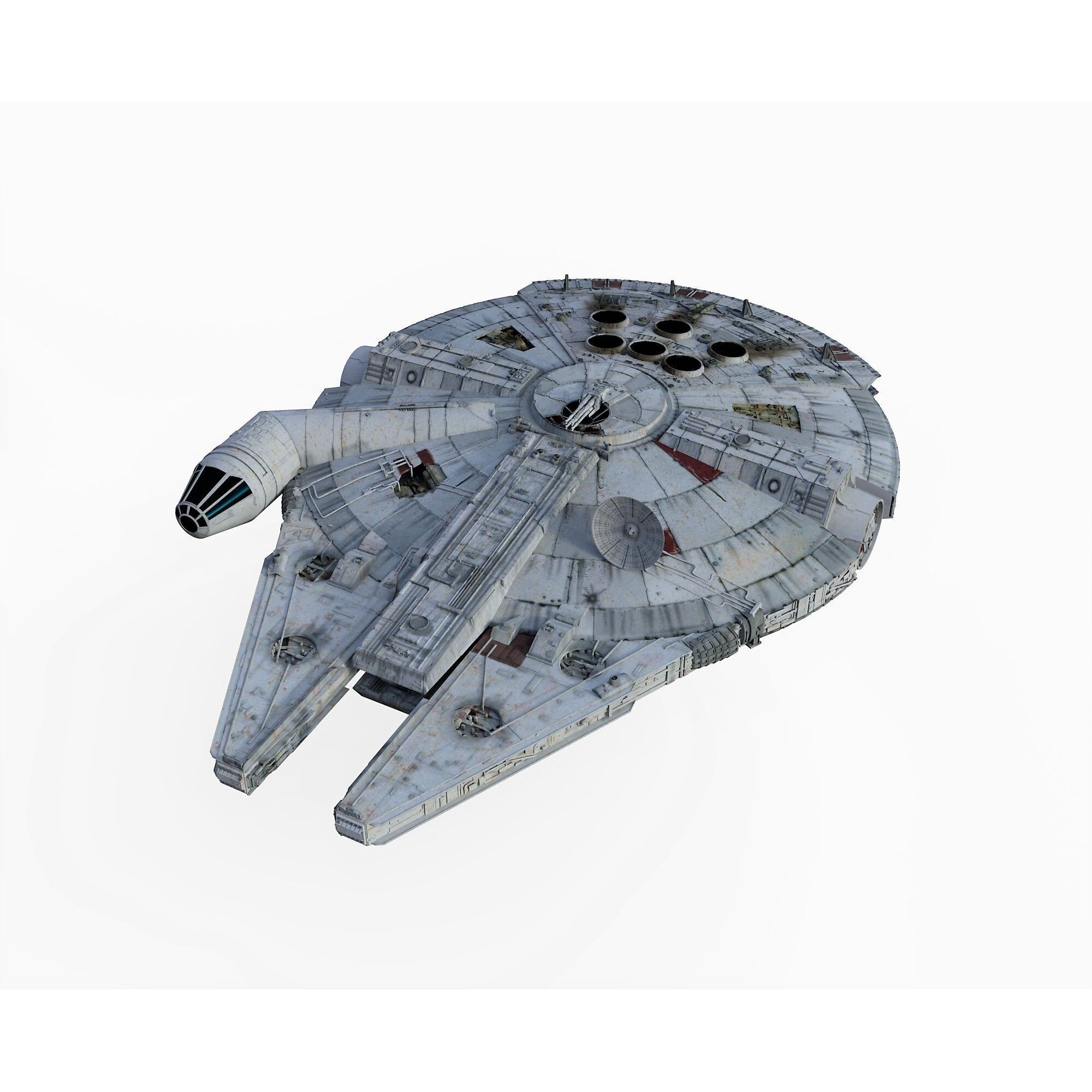 Millennium Falcon - Low-Poly Game-Ready 3D Model - View 3