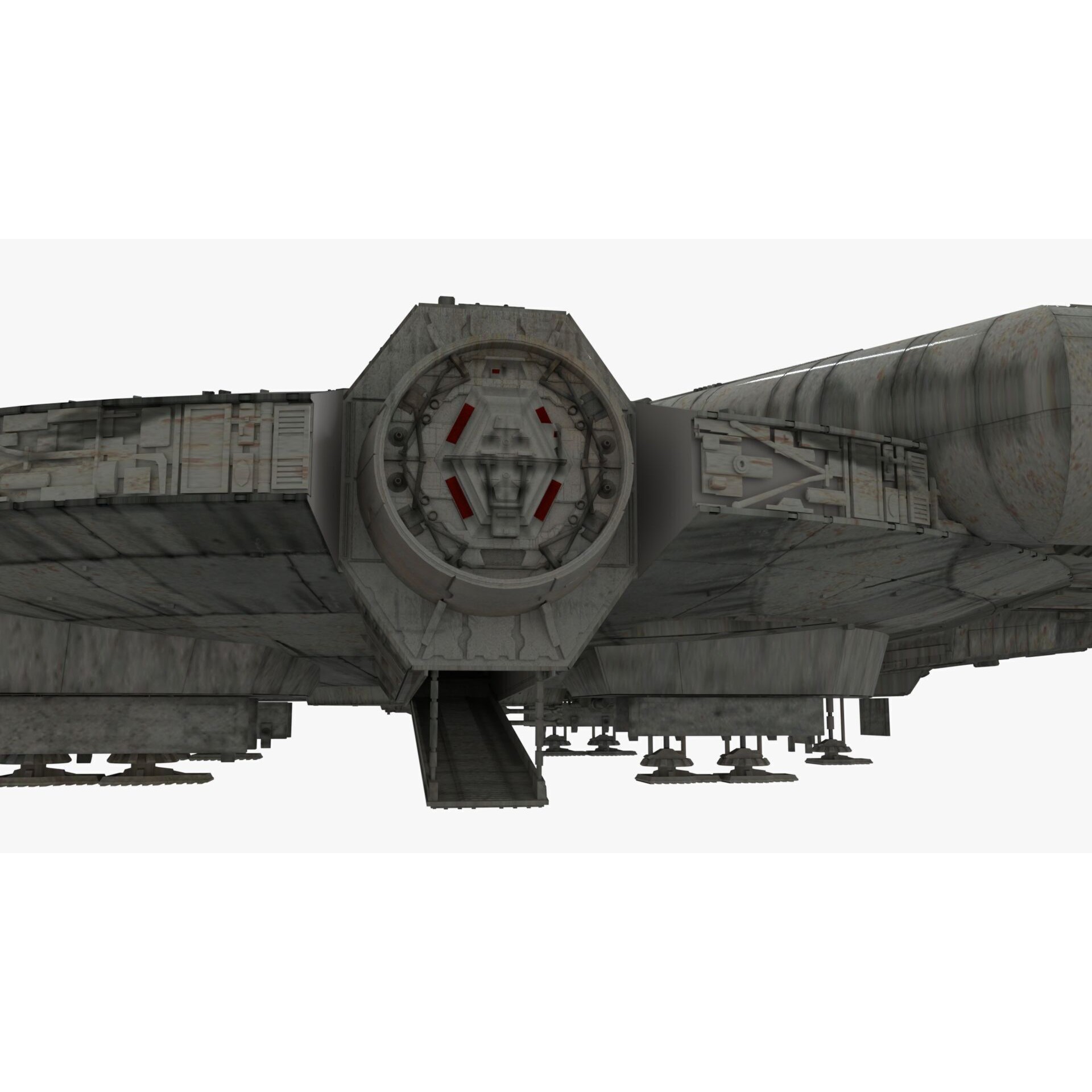 Millennium Falcon - Low-Poly Game-Ready 3D Model - View 4