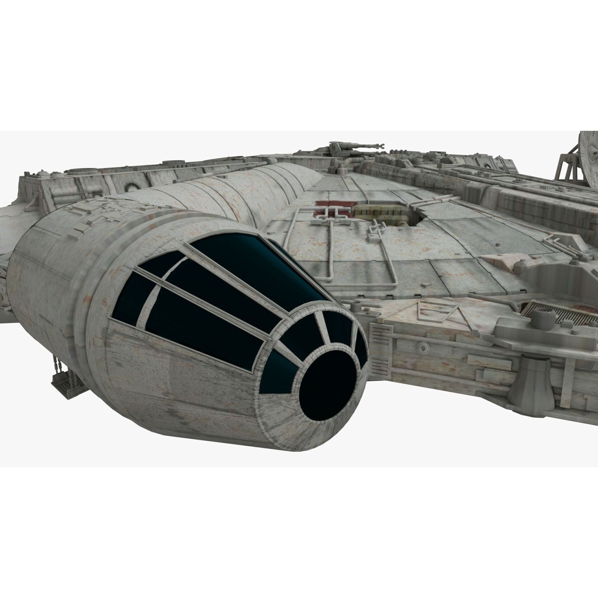 Millennium Falcon - Low-Poly Game-Ready 3D Model - View 5