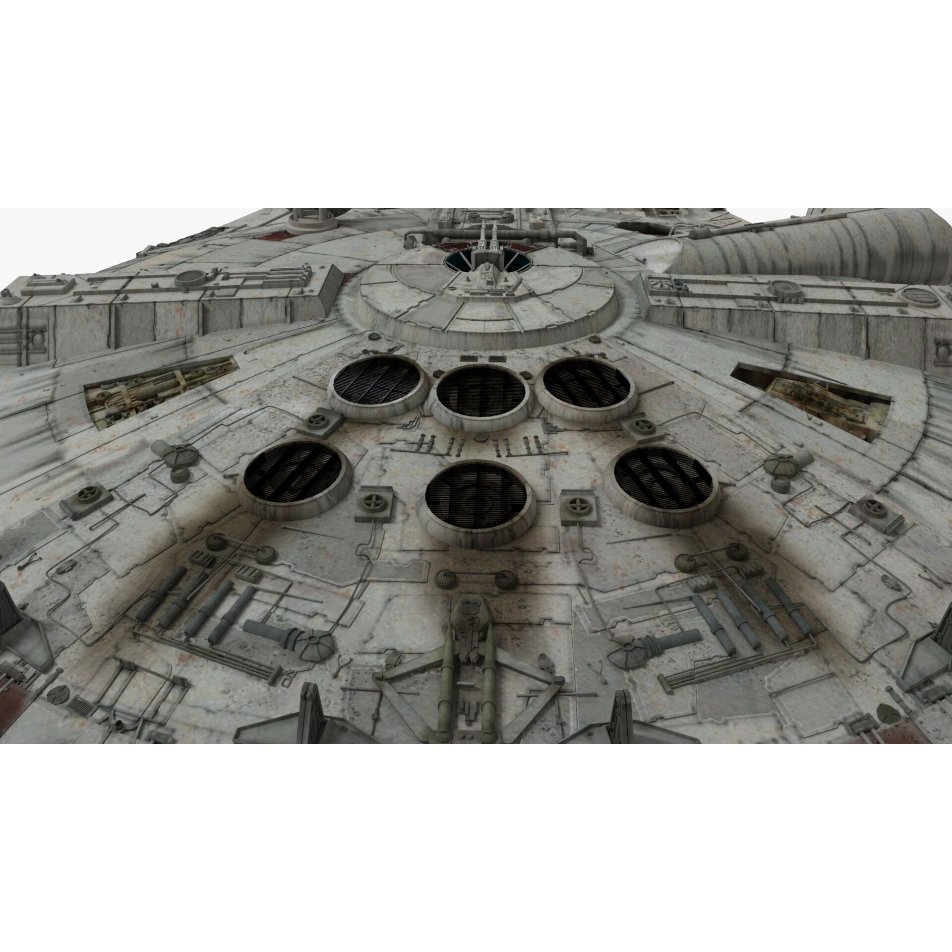 Millennium Falcon - Low-Poly Game-Ready 3D Model - View 8