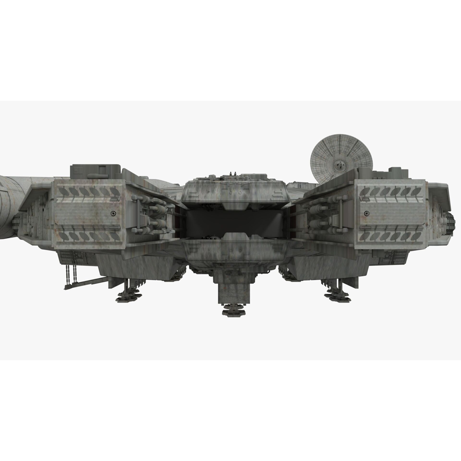 Millennium Falcon - Low-Poly Game-Ready 3D Model - View 9