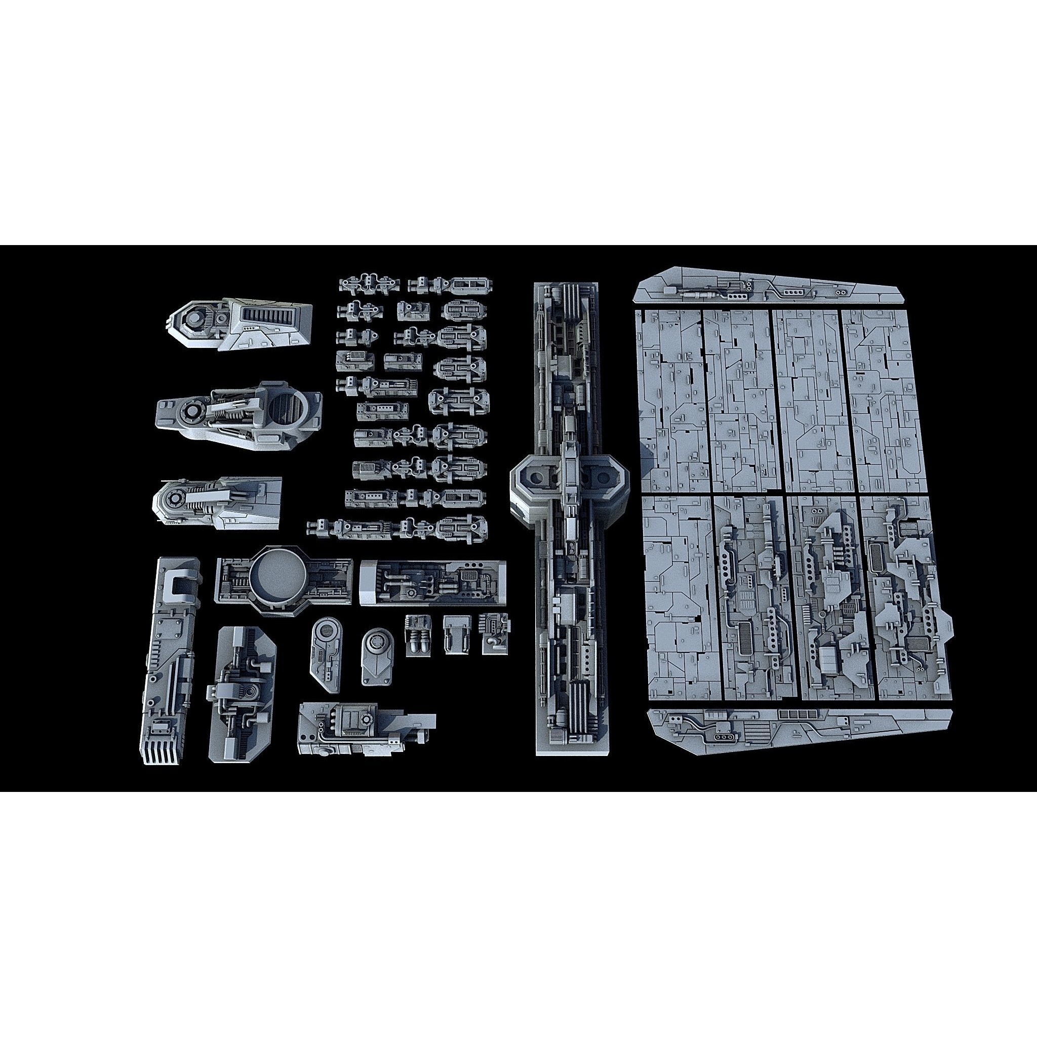 Sci-Fi KitBash and Props Pack Part Three - Game-Ready 3D Model - View 13
