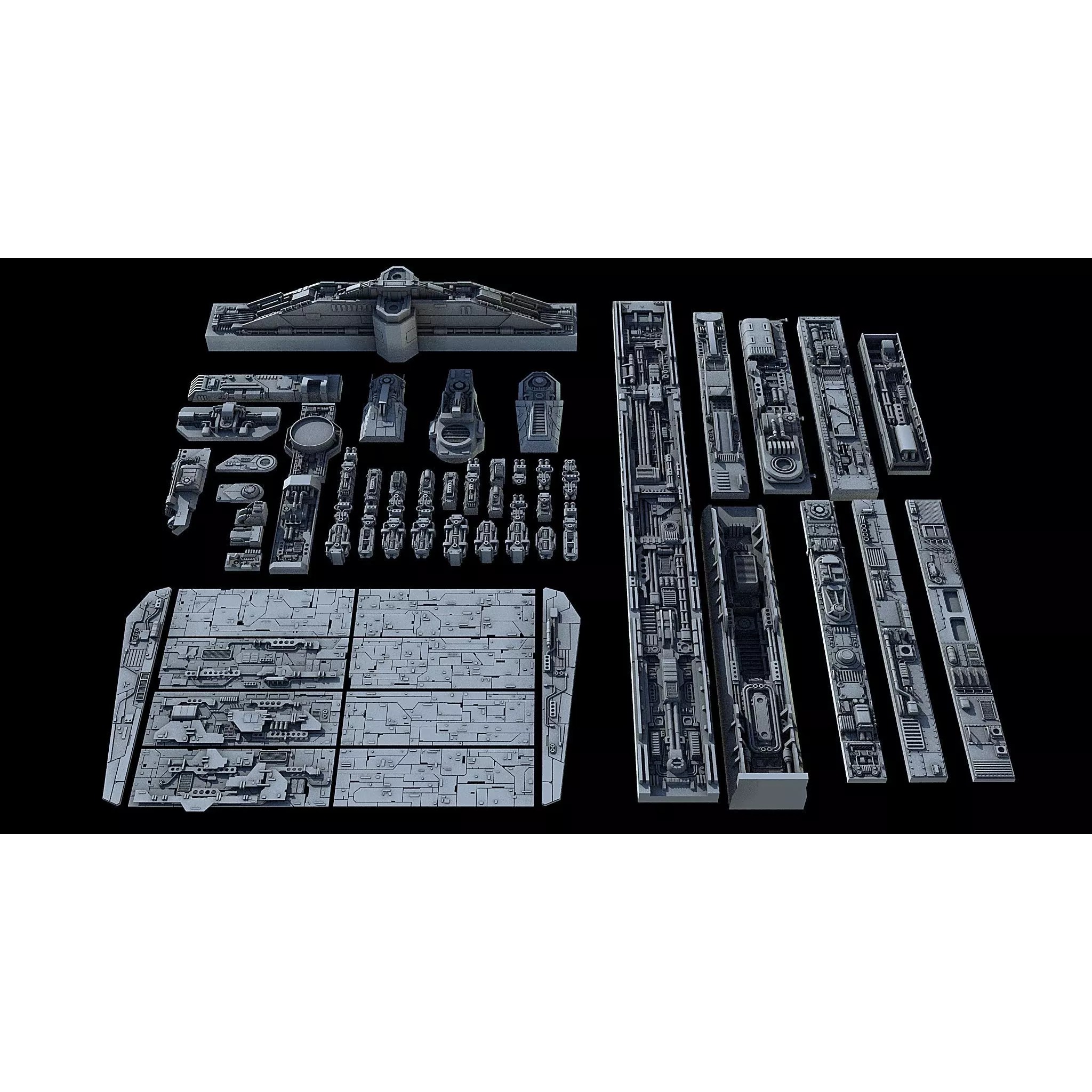 Sci-Fi KitBash and Props Pack Part Three - Game-Ready 3D Model - View 2