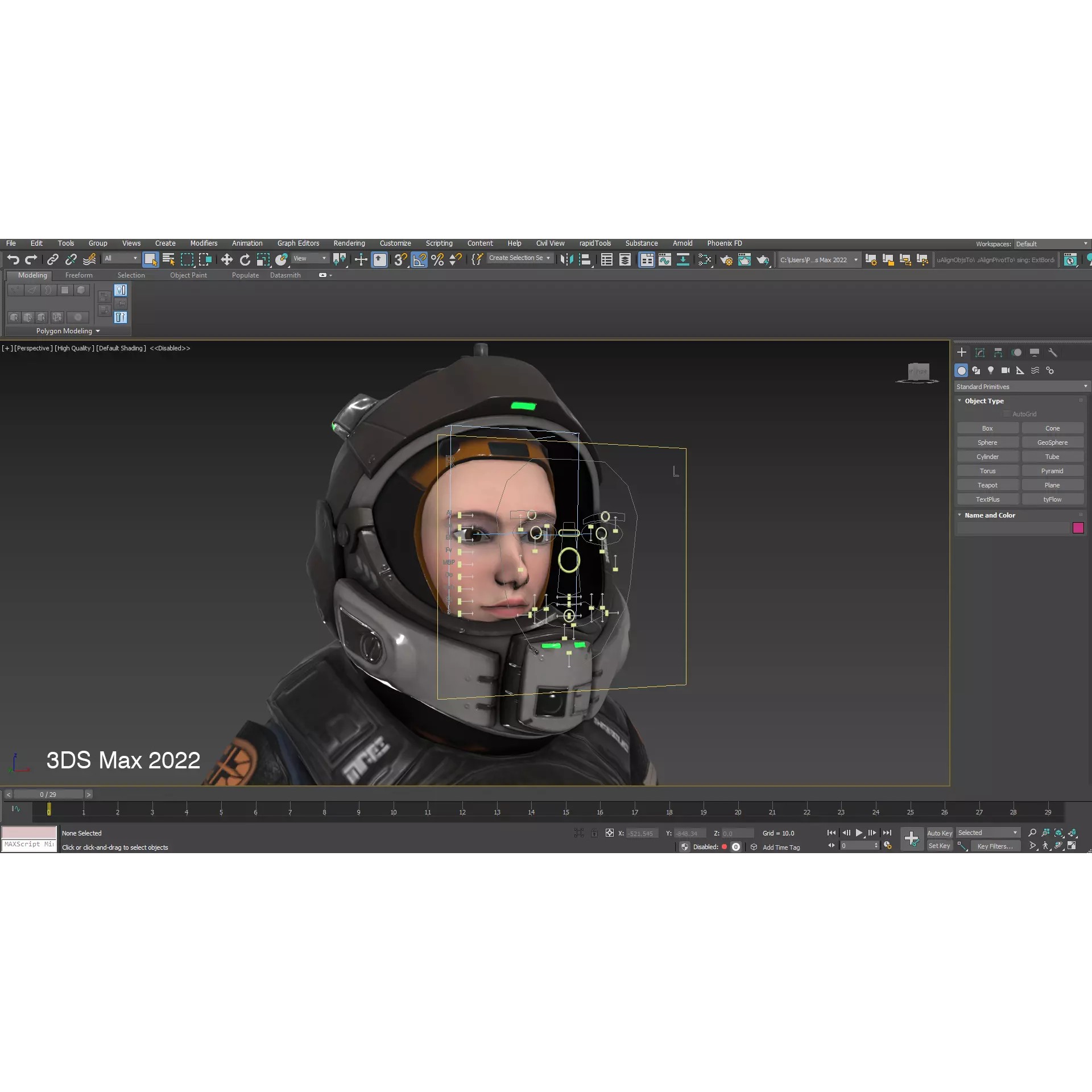 Space Marshal Female - Low-Poly Game-Ready 3D Model - View 22