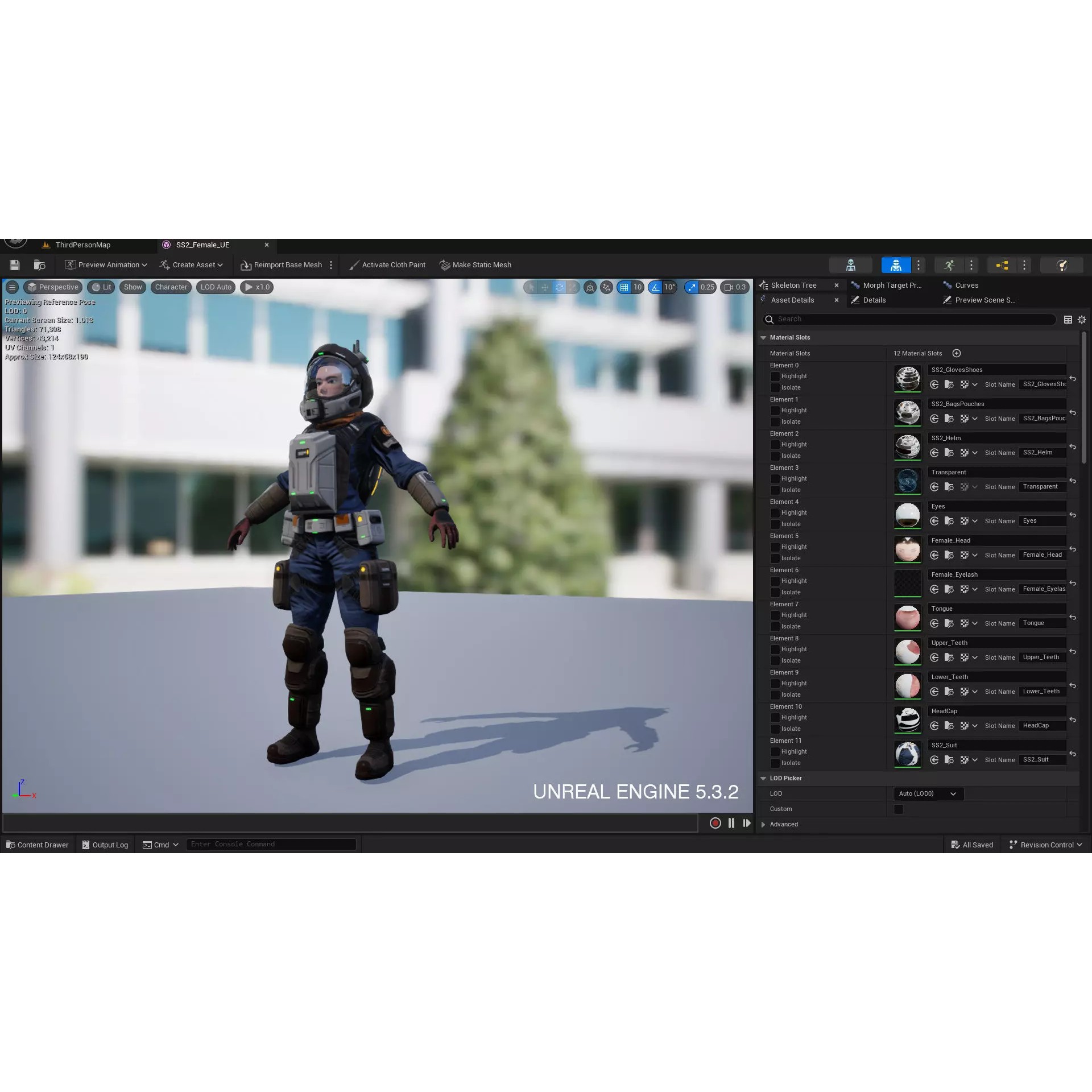 Space Marshal Female - Low-Poly Game-Ready 3D Model - View 29