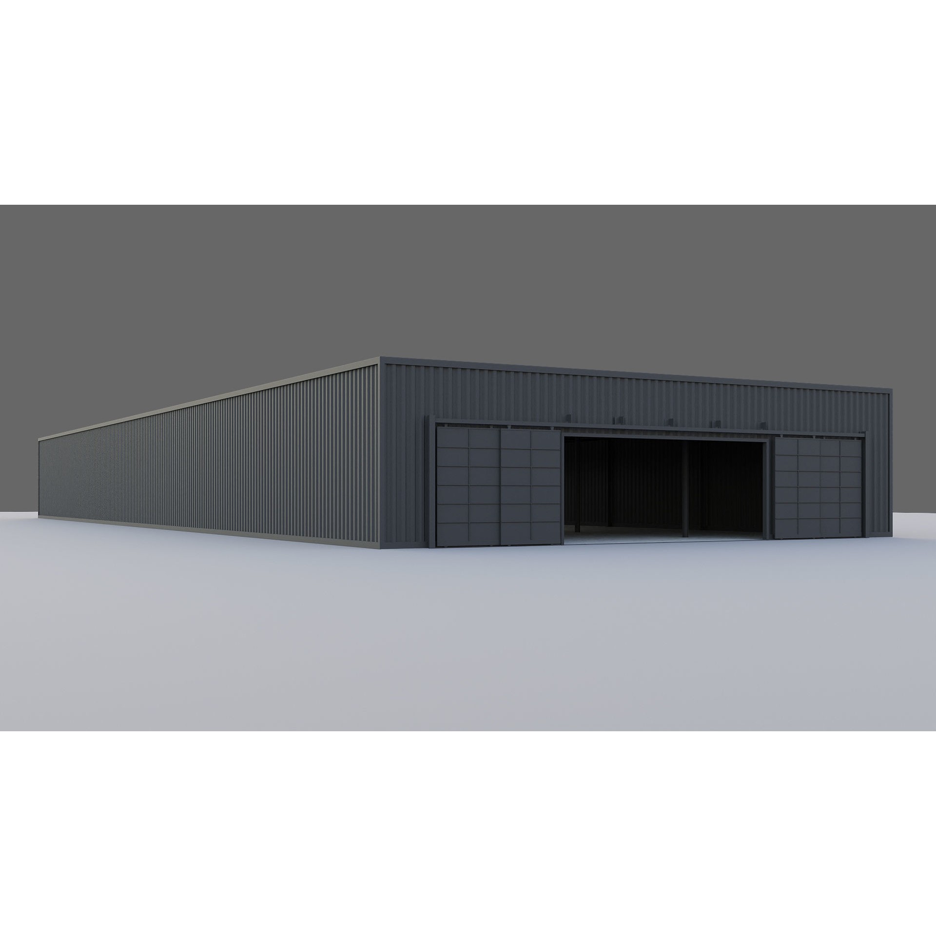 Hangar Interior - Low-Poly Game-Ready 3D Model